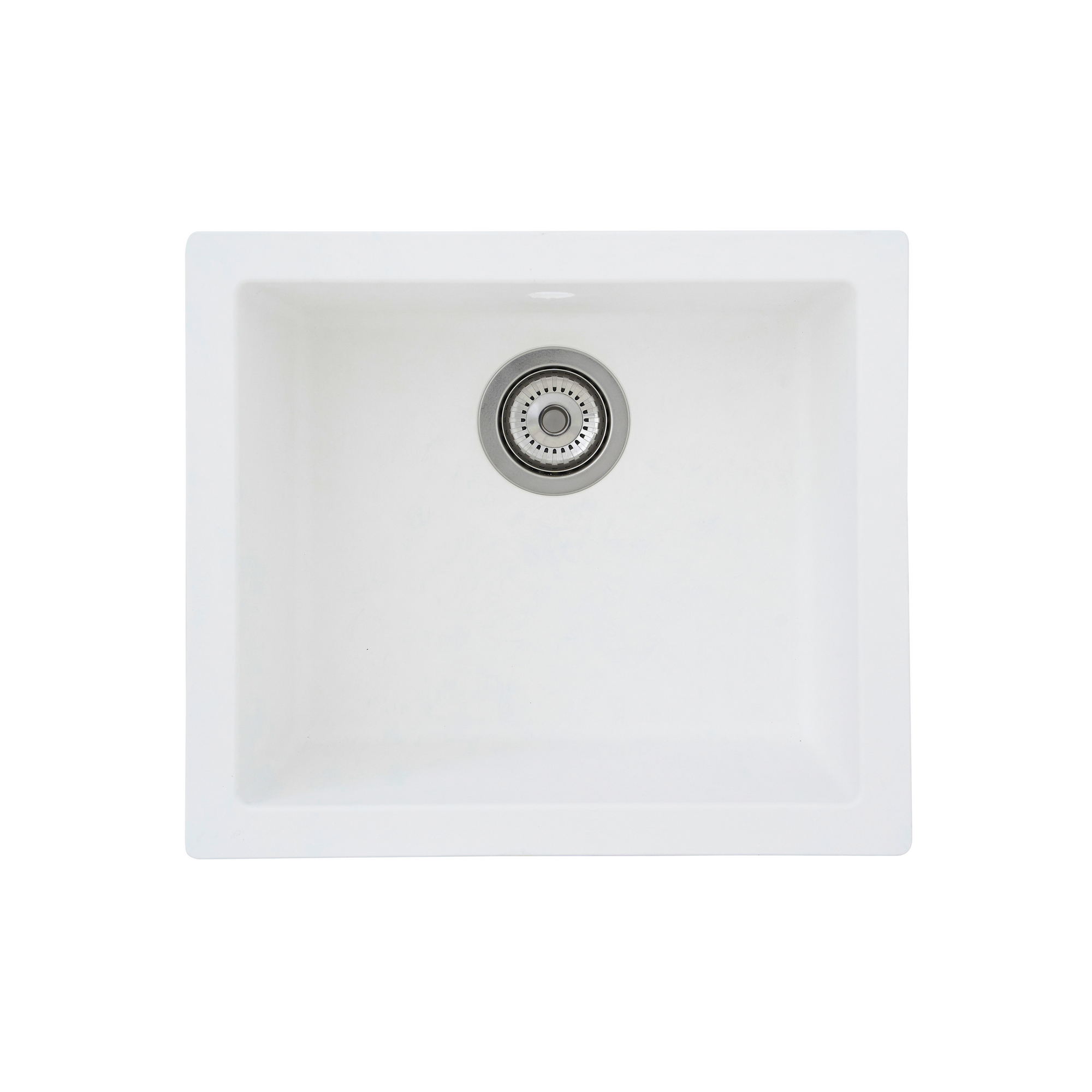 Respekta Einbauspüle 'Ohio' Mineralite weiß 50 x 44 cm