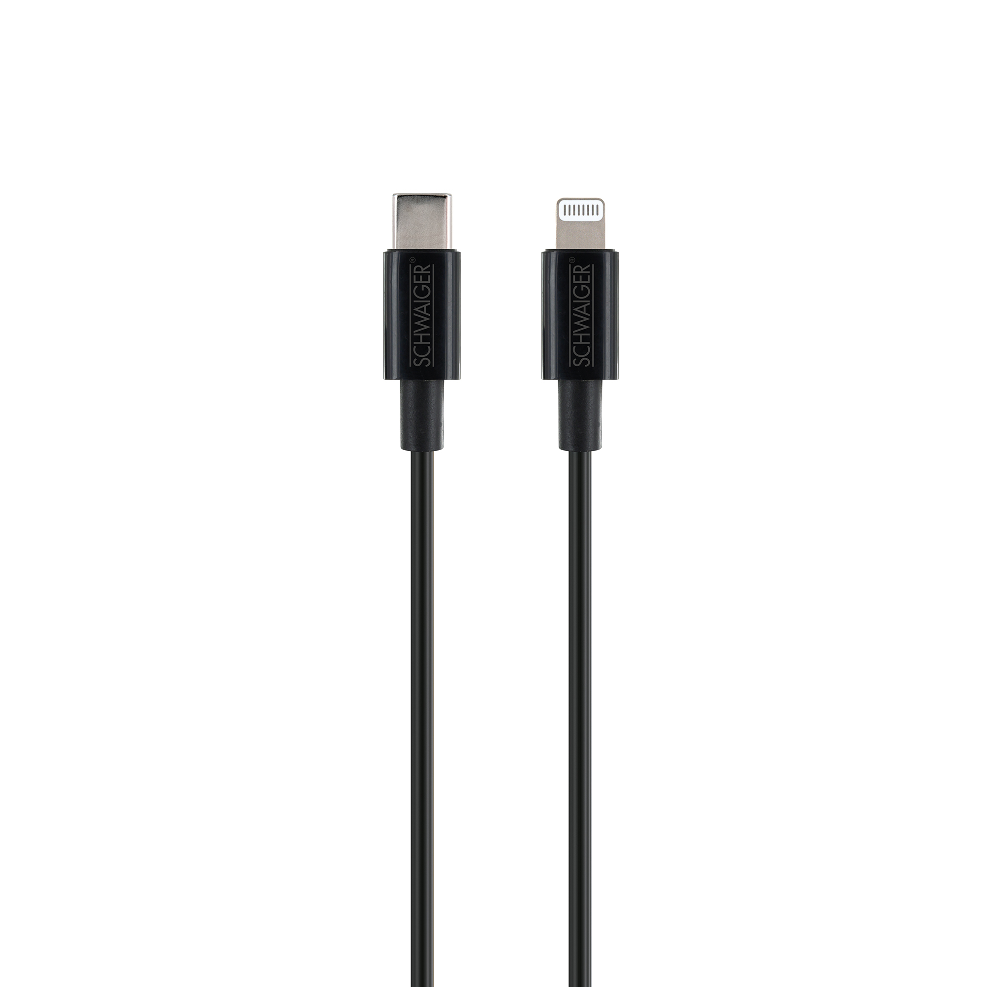 Schwaiger Ladekabel schwarz USB-C auf Lightning