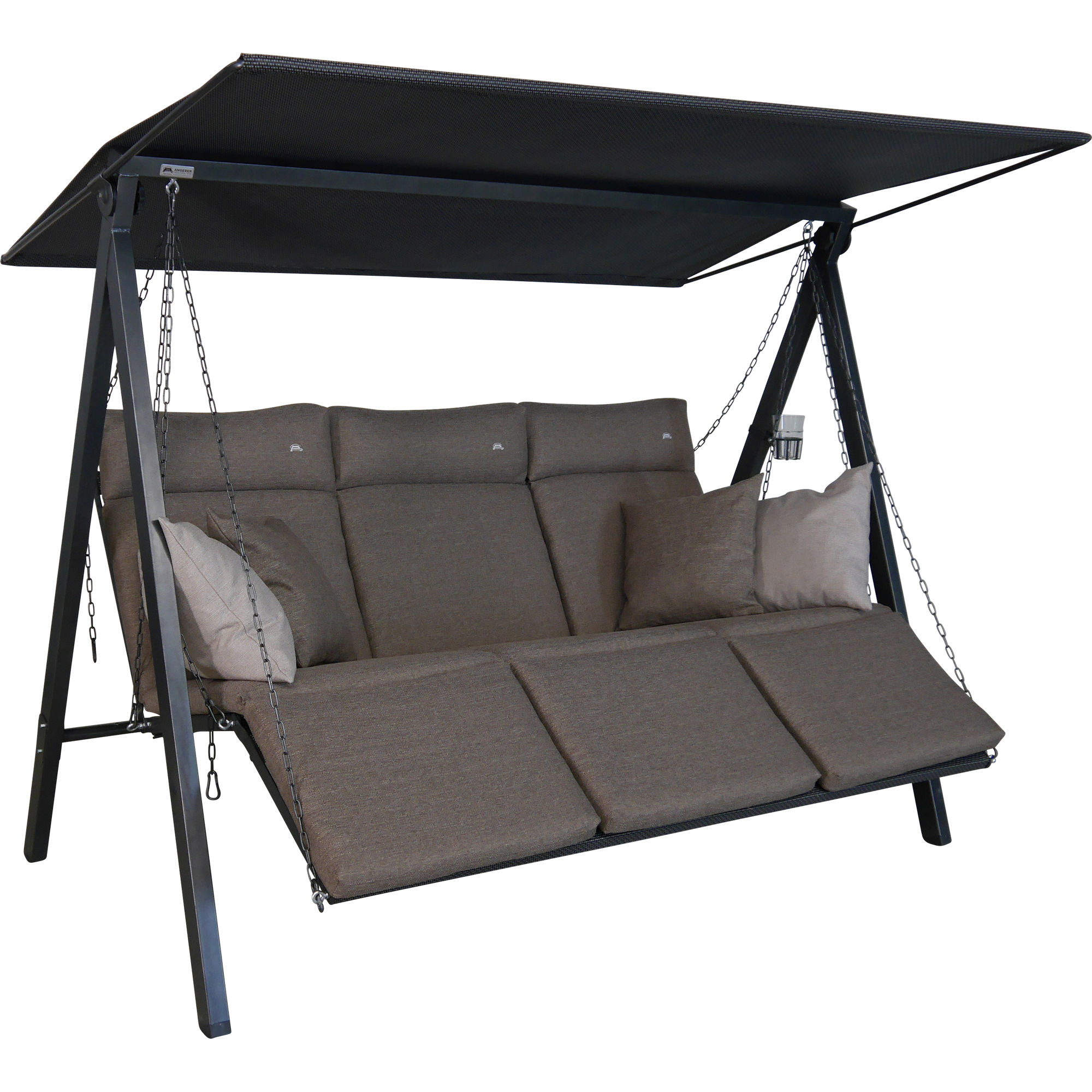 Angerer Freizeitmöbel Hollywoodschaukel 'Lounge Smart' 3-Sitzer grün 210 x 160 x 145 cm