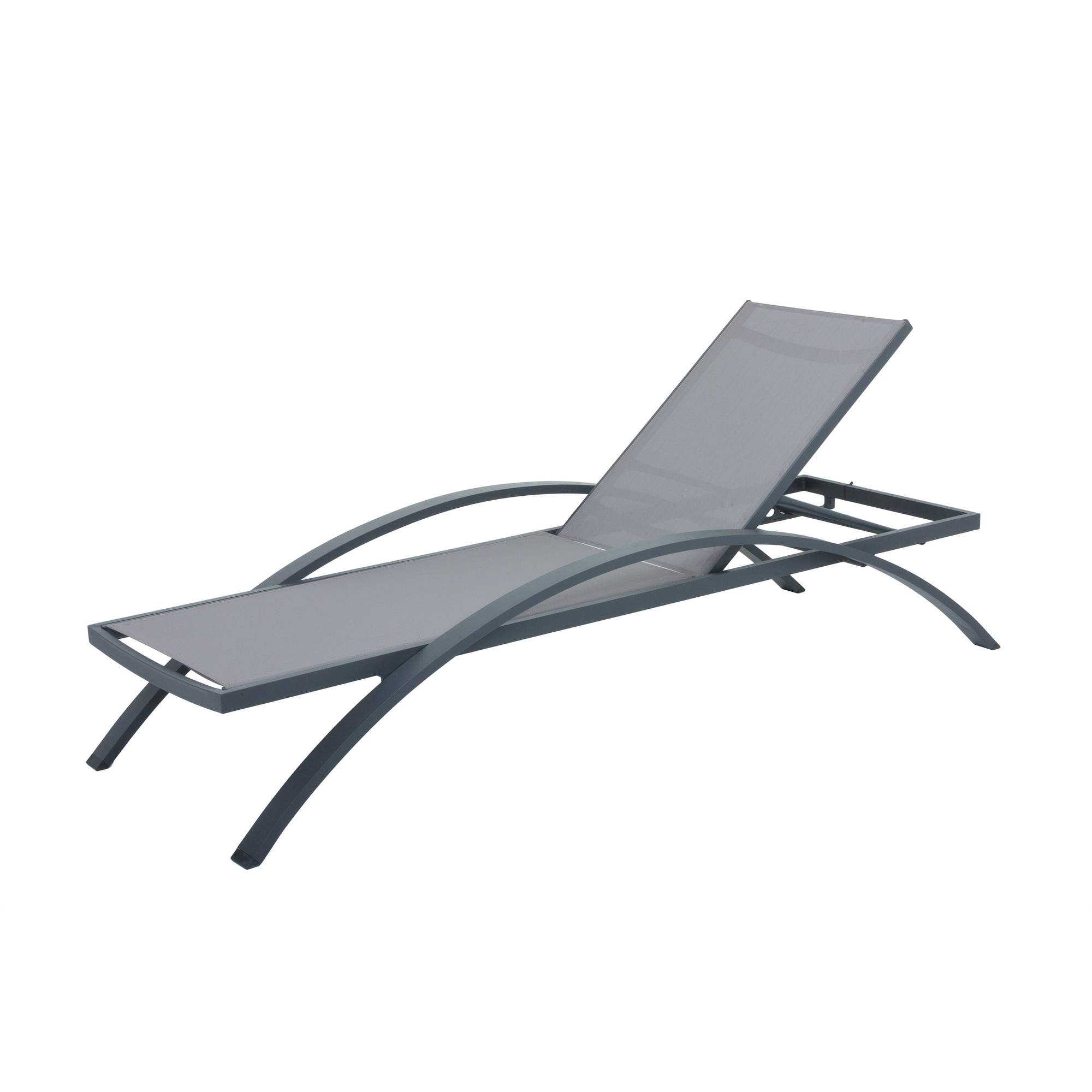 Garden Pleasure Sonnenliege 'Donna' verstellbar anthrazit 72 x 43 x 197 cm