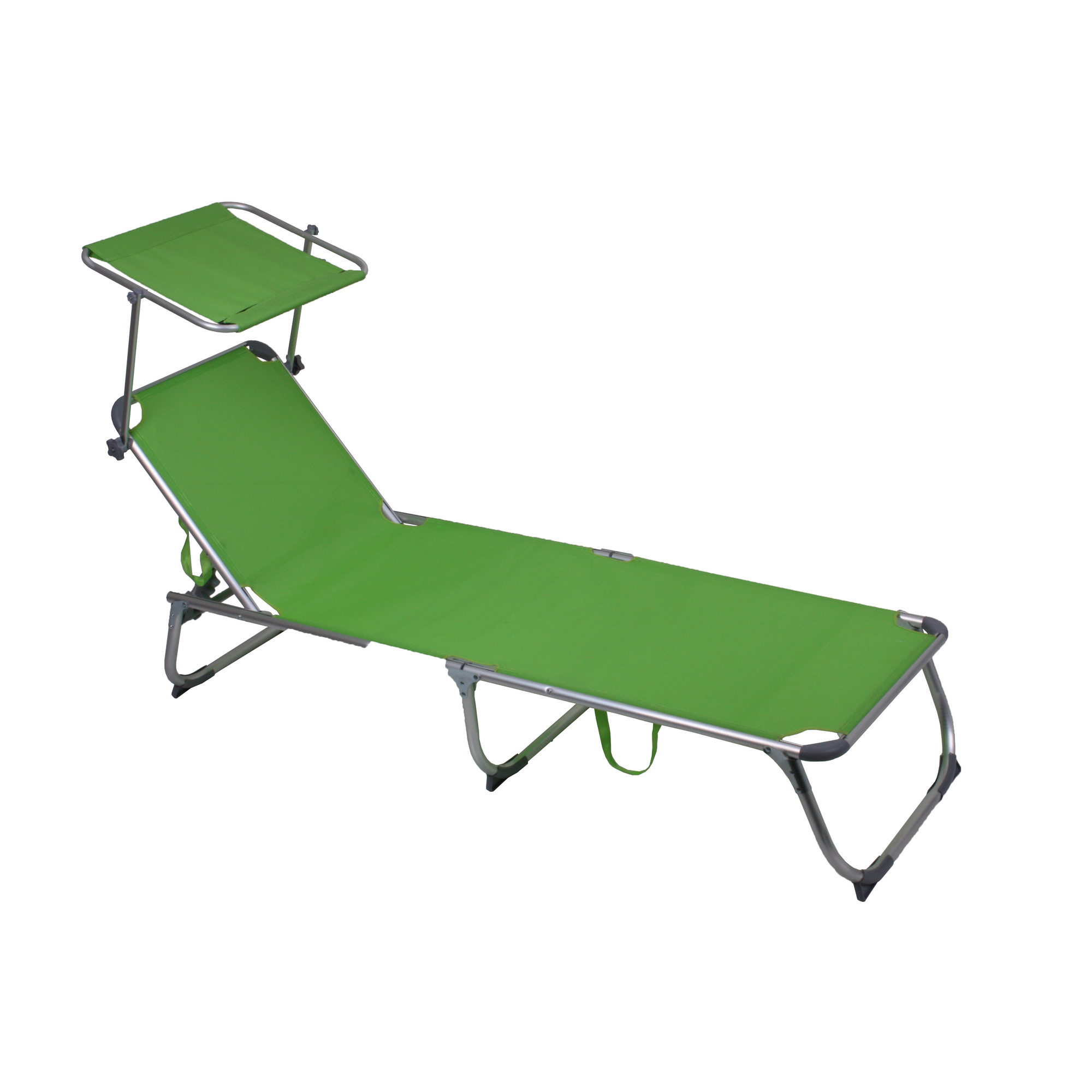 Garden Pleasure Sonnenliege 'Kiso' klappbar/verstellbar grau 61 x 30 x 188 cm