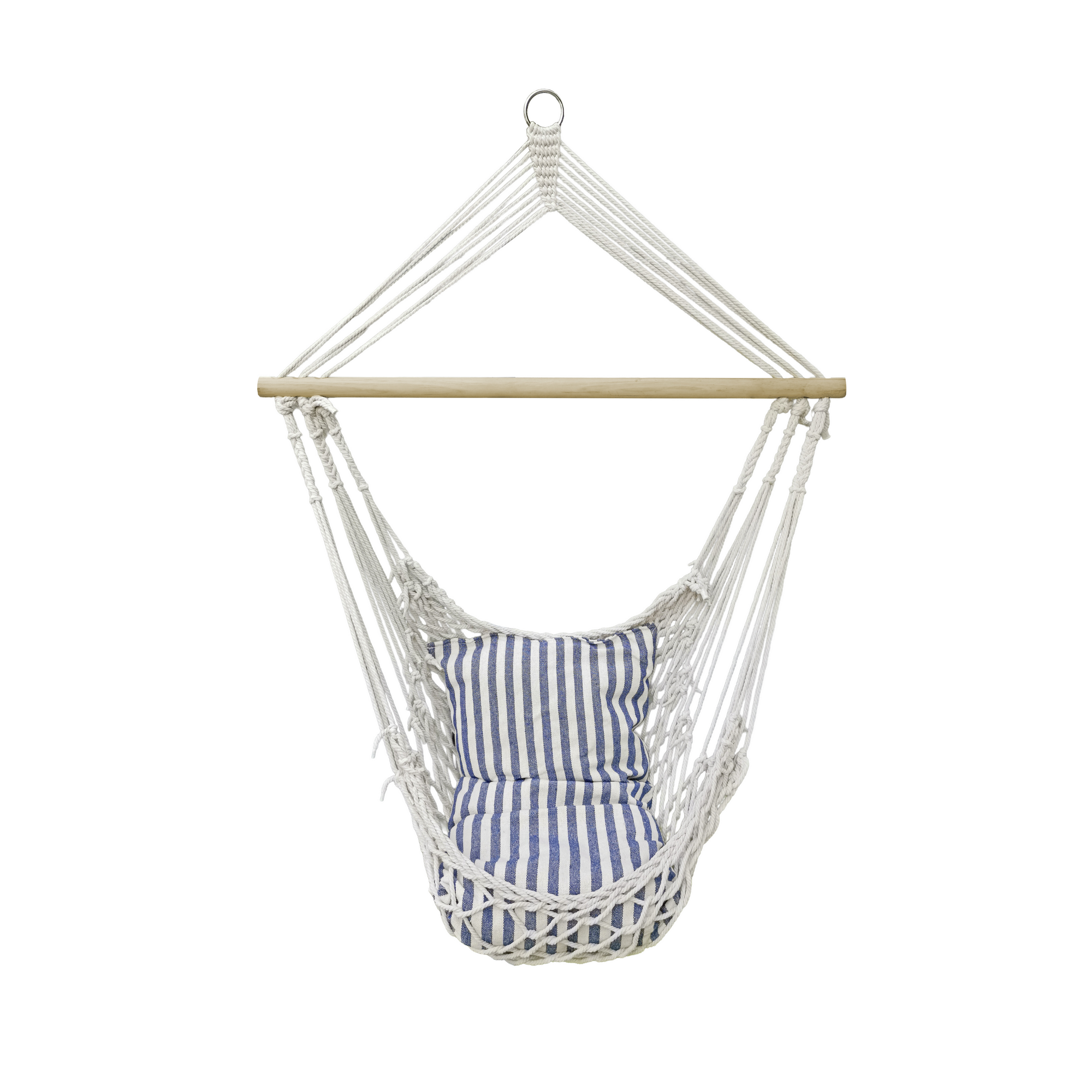 Garden Pleasure Hängesessel 'Grenada' Holz blau/weiß 70 x 60 cm