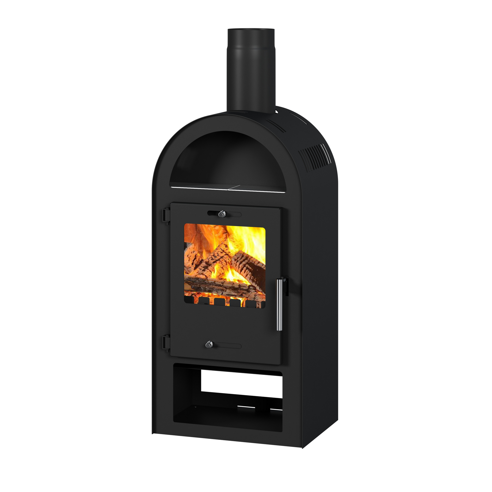 Accente International Kaminofen 'Magna 3.0 plus' Spezialkeramik/Stahl schwarz 7,5 kW