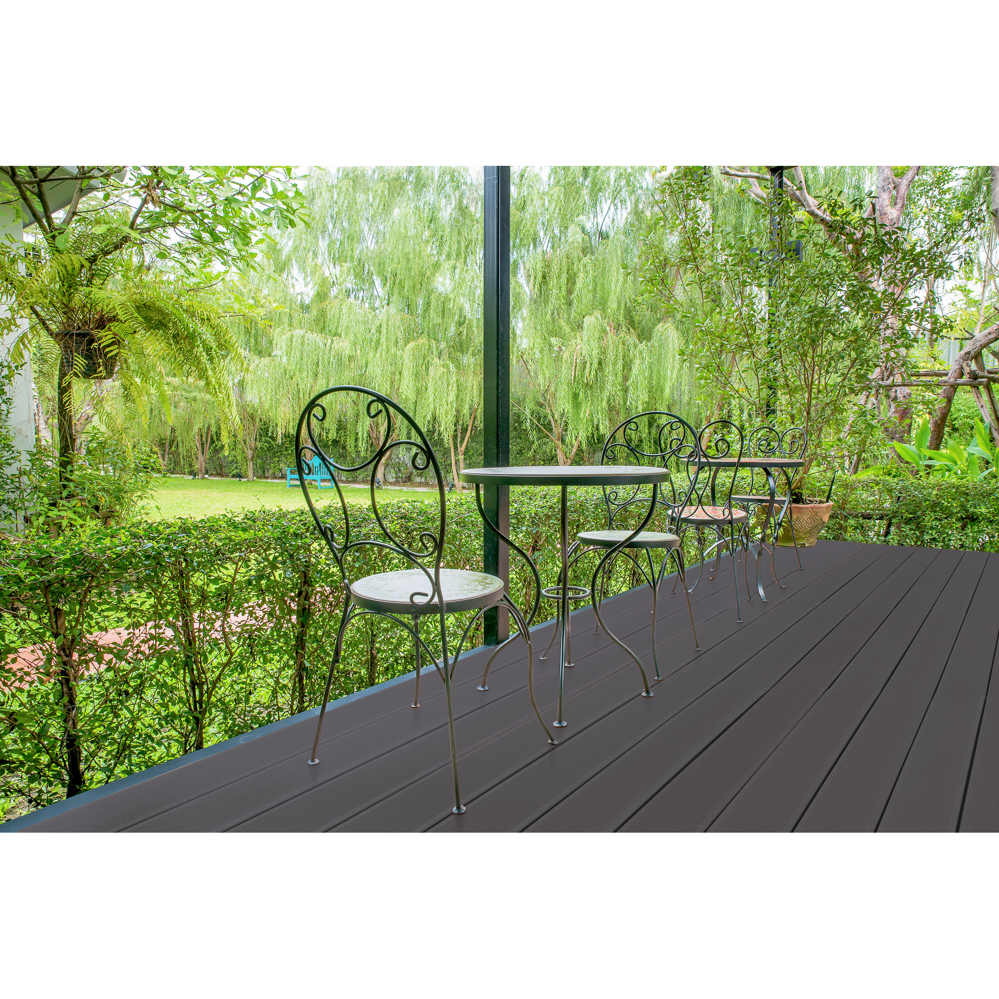 elephant Terrassendielen-Komplettset WPC Hohlkammer anthrazit 25 qm