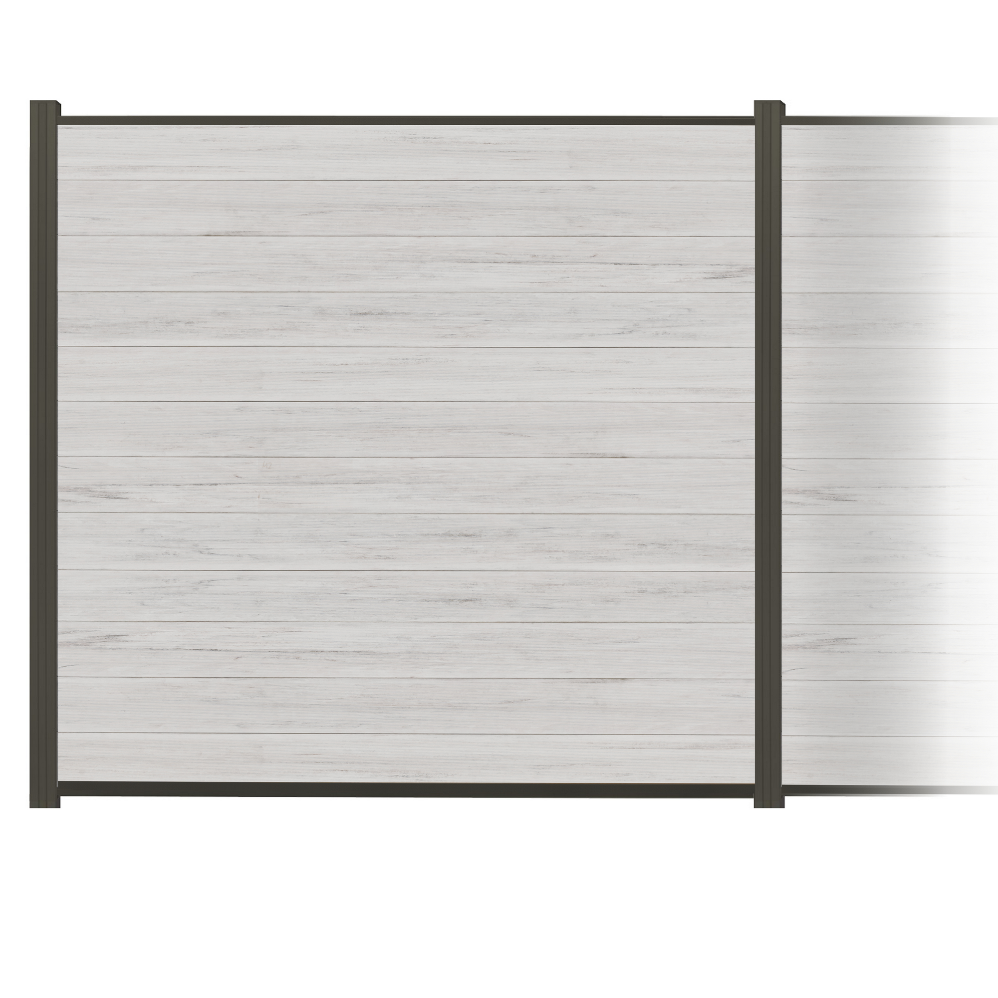 elephant Zaun-Komplettset 'Roma Line' WPC beige mit Pfosten anthrazit zum Aufschrauben 565 x 180 cm