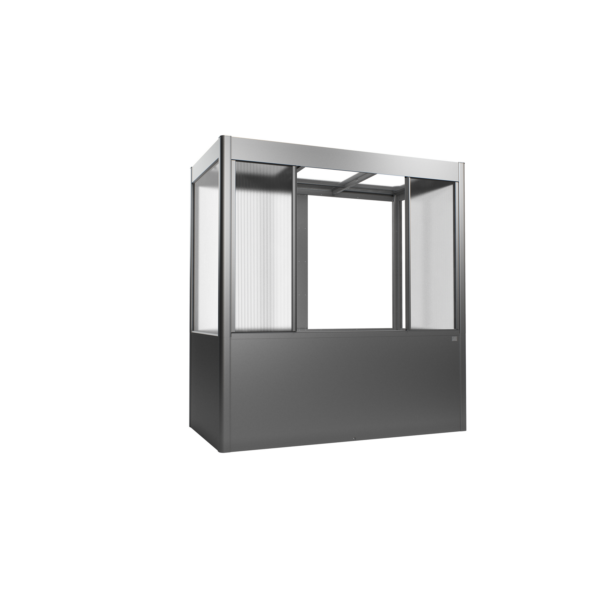 Biohort Hochbeet mit Gewächshaus 'Florentina Maxi' quarzgrau metallic 201,6 x 213 x 103,1 cm