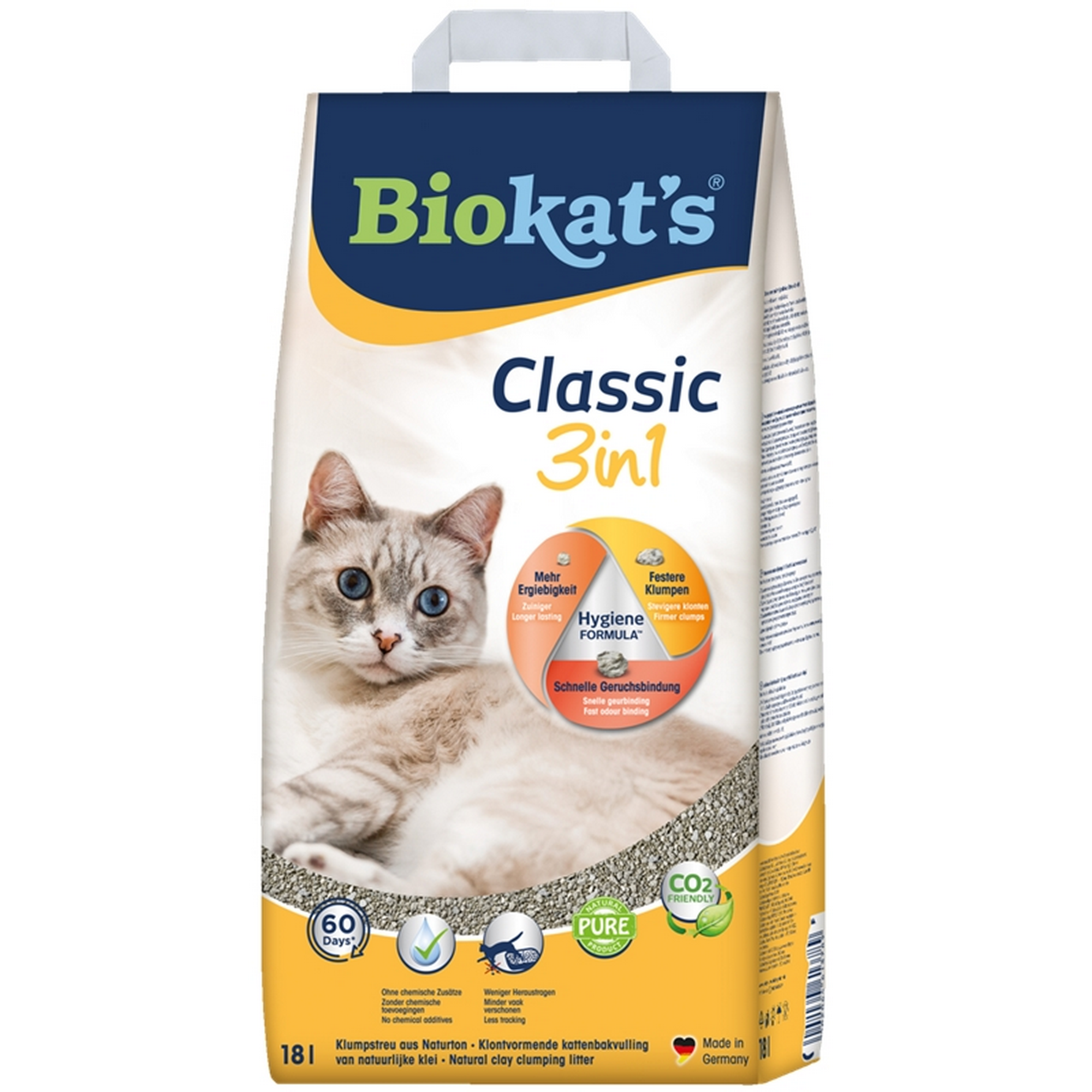 Biokat’s Katzenstreu 'Classic 3 in 1' 18 l