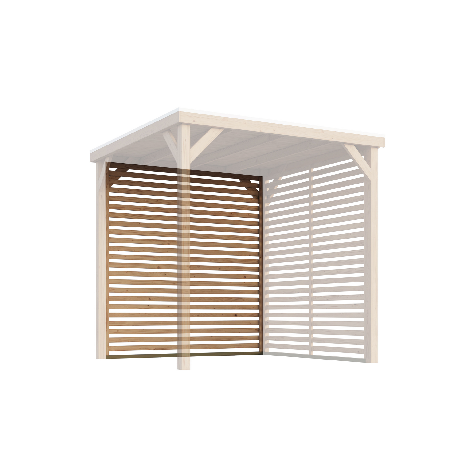 Karibu Seitenwand Lamellen Optik für Pavillon 'Baros' naturbelassen