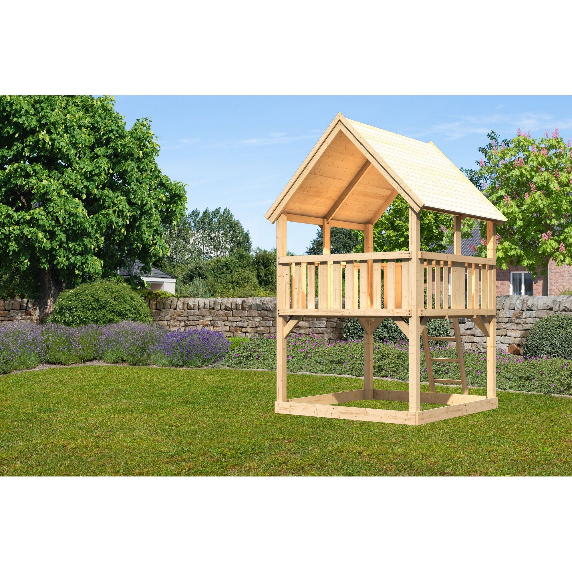Karibu Spielturm 'Ida' naturbelassen 200 x 200 x 345 cm