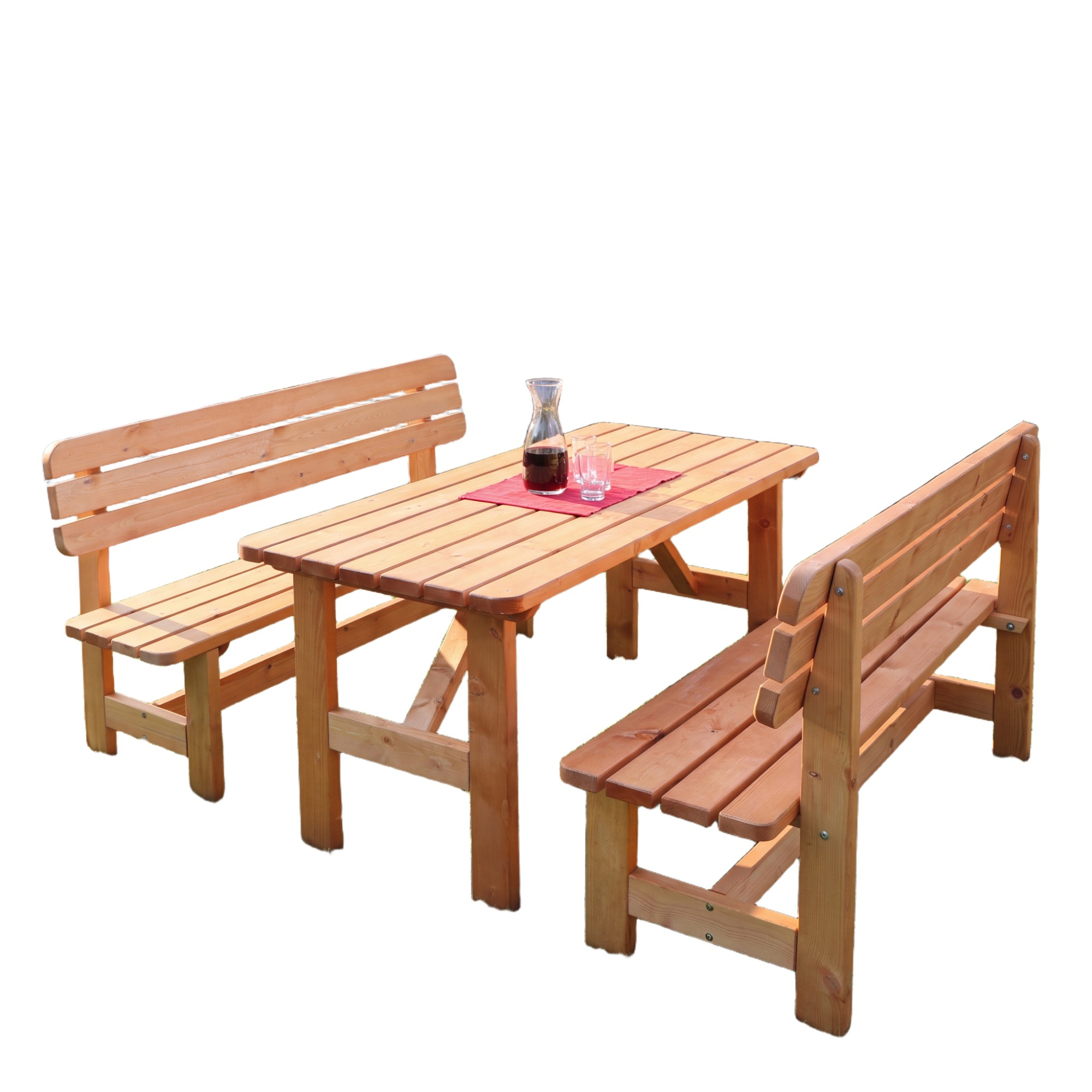 Kiehn-Holz Gartenmöbel-Set 'Summer' Kiefernholz honigbraun 3-teilig