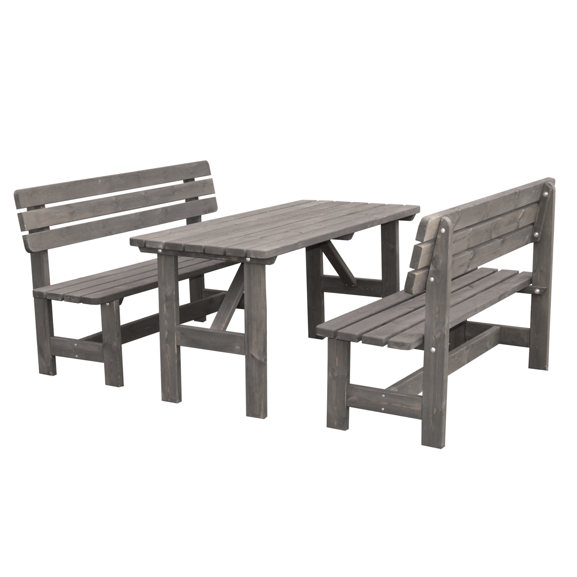 Kiehn-Holz Gartenmöbel-Set 'Summer' Kiefernholz grau 3-teilig