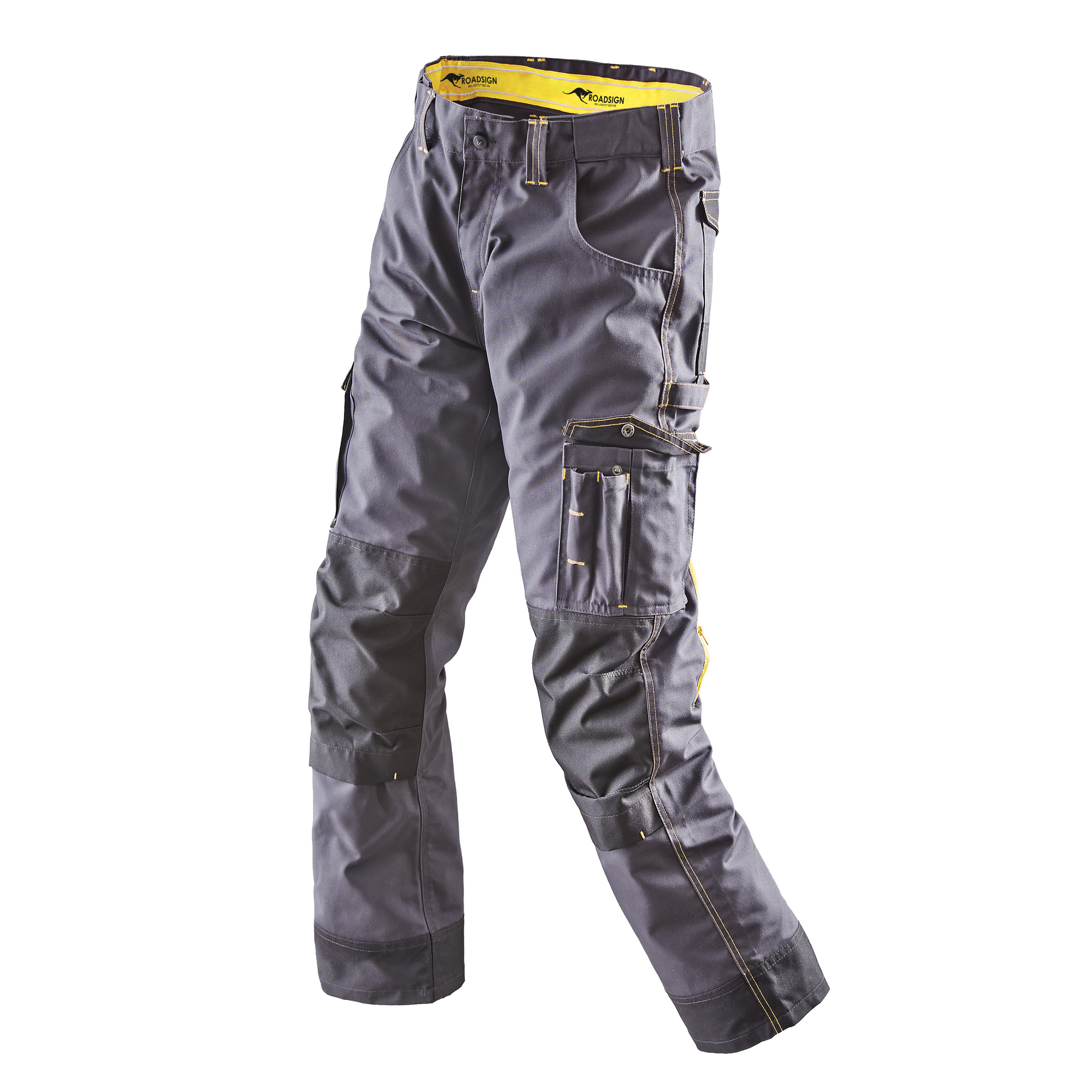 Roadsign Herren-Arbeitshose anthrazit/gelb Gr. 48
