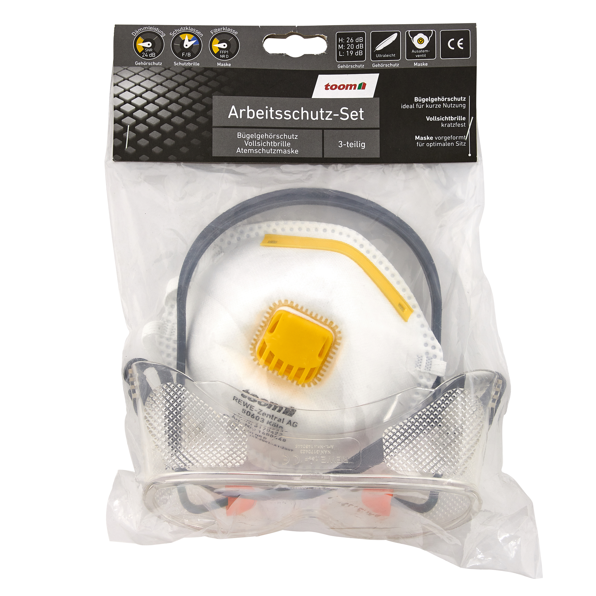 toom Arbeitsschutz-Set 3-teilig