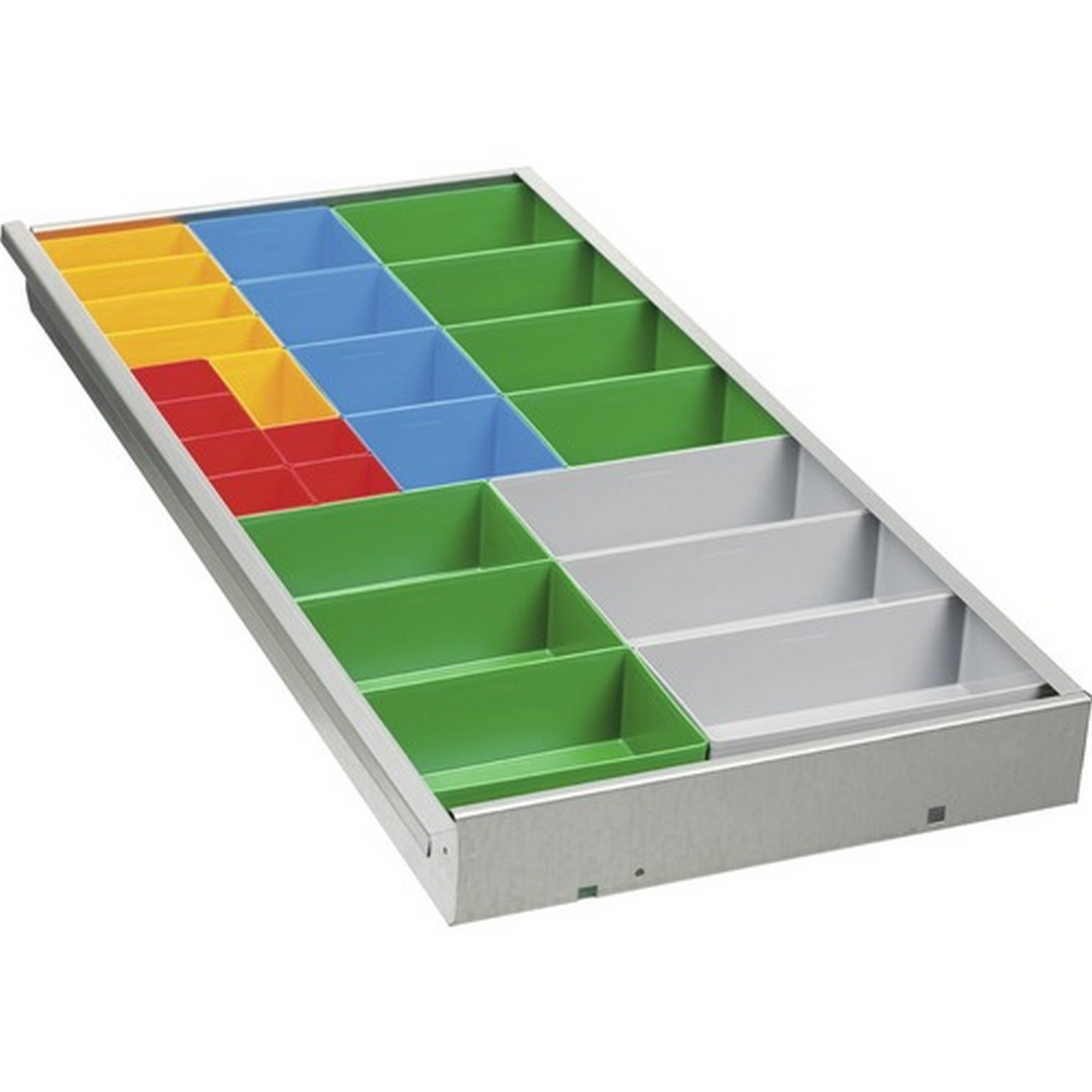 Küpper Universal-Schubladenunterteilungs-Set mit 25 Boxen, 78,5 x 37 x 7 cm