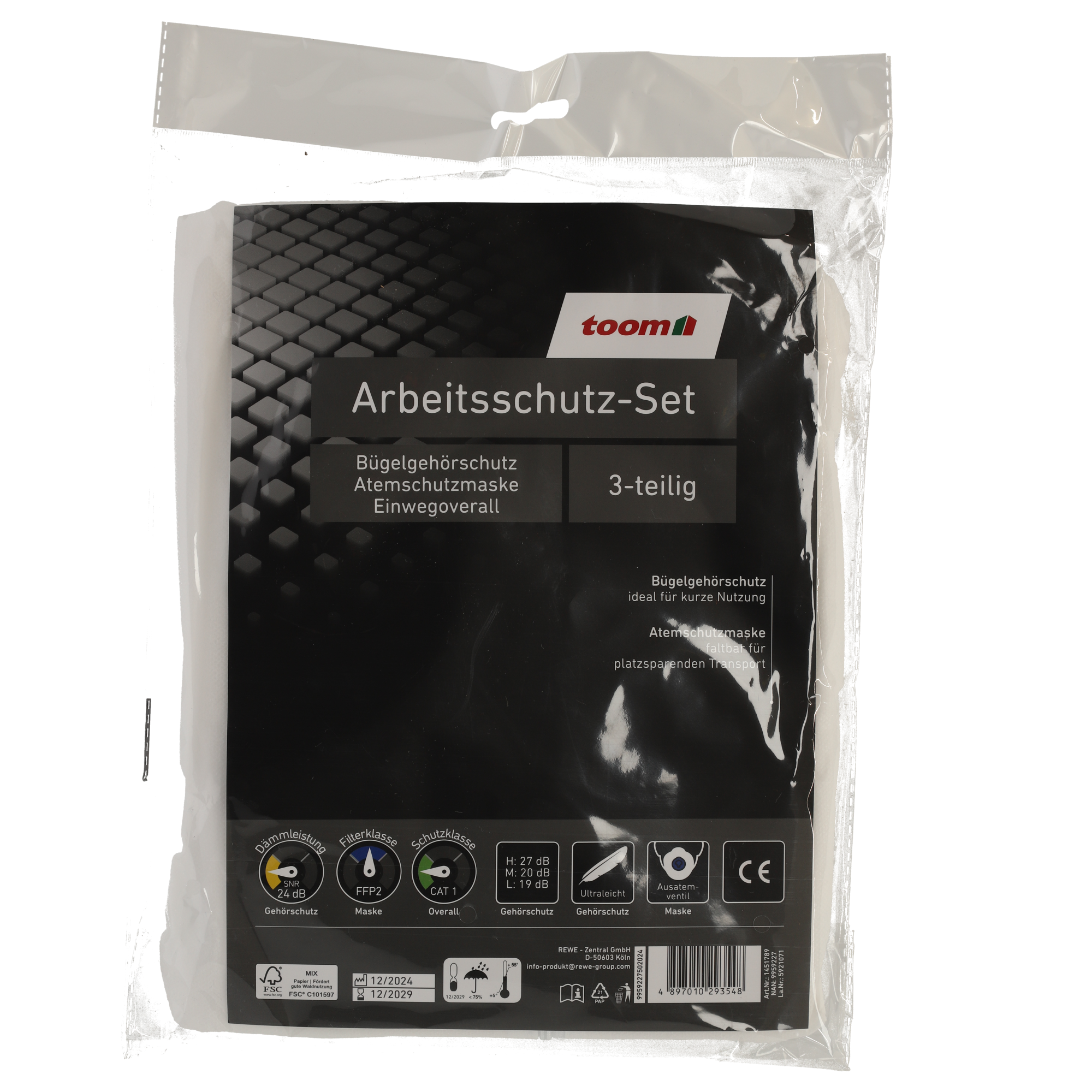 Arbeitsschutz-Set 3-teilig
