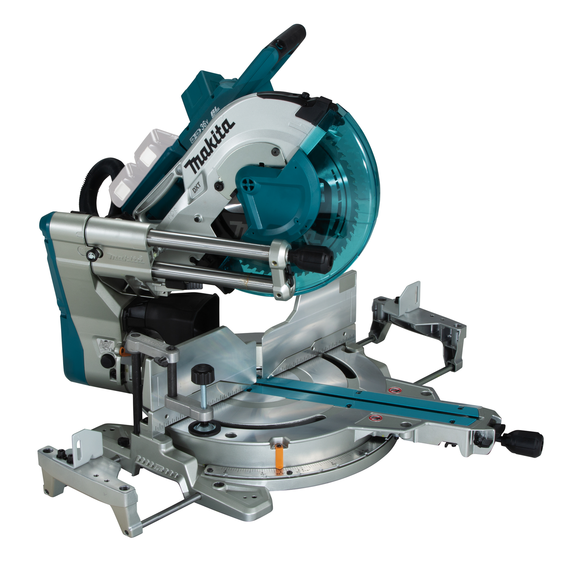 Makita Akku-Kapp- und Gehrungssäge 'DLS211ZU' 2 x 18 V mit Bluetooth, ohne Akku