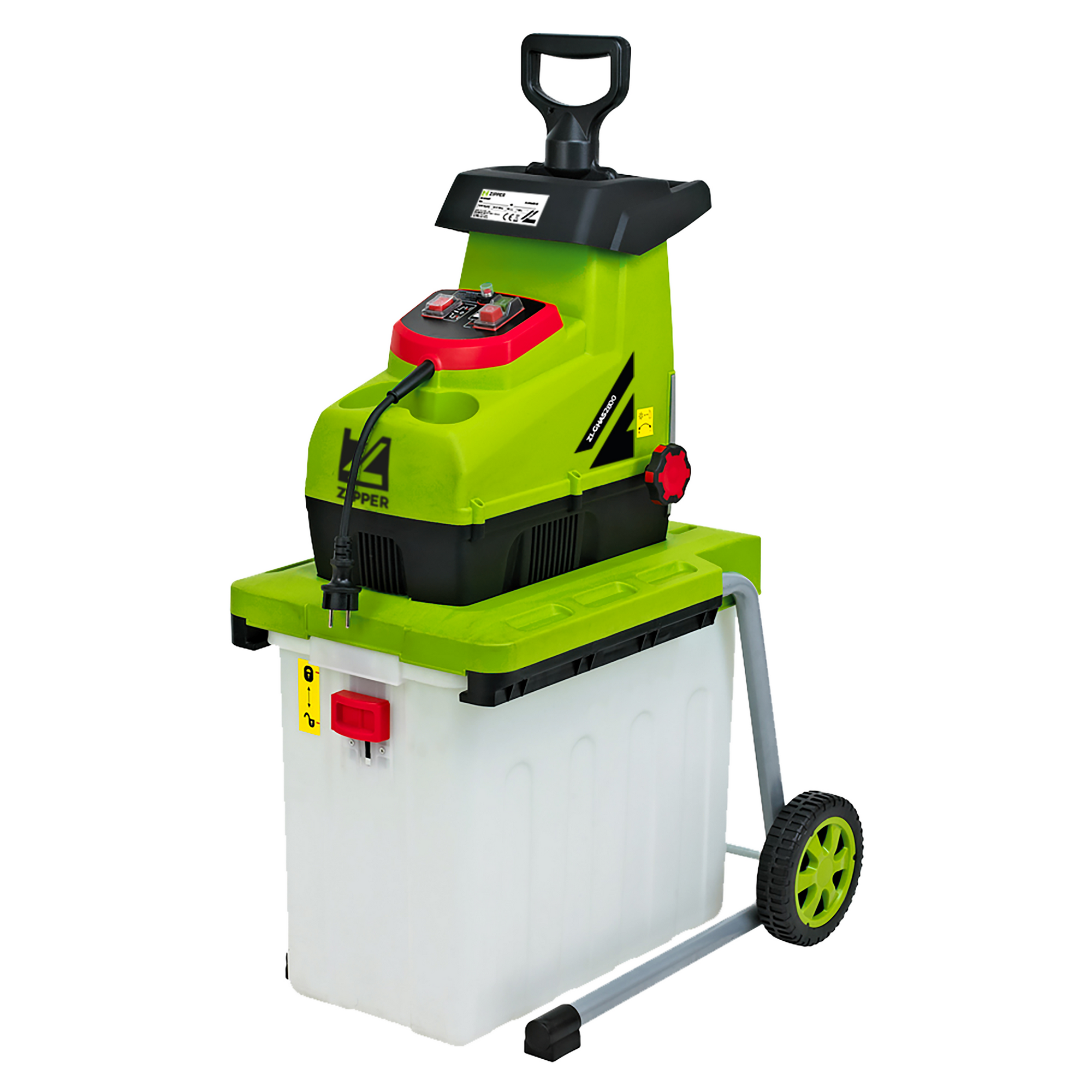 Zipper Elektro-Leisehäcksler 'ZI-GHAS2800' mit Walzenschneidwerk 2800 W