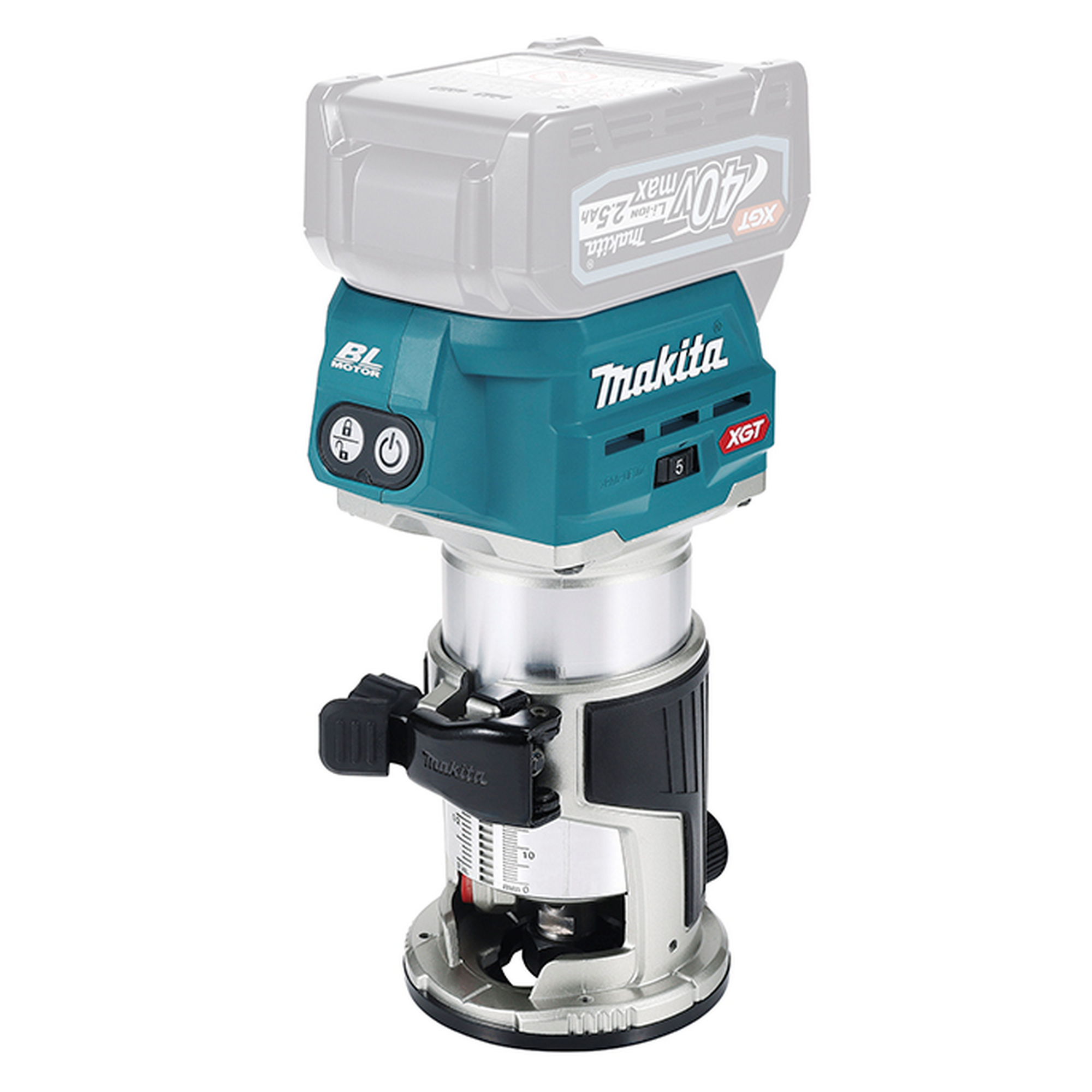 Makita Akku-Multifunktionsfräse 'RT001GZ10' 40 V inklusive 3 Modulen, ohne Akku