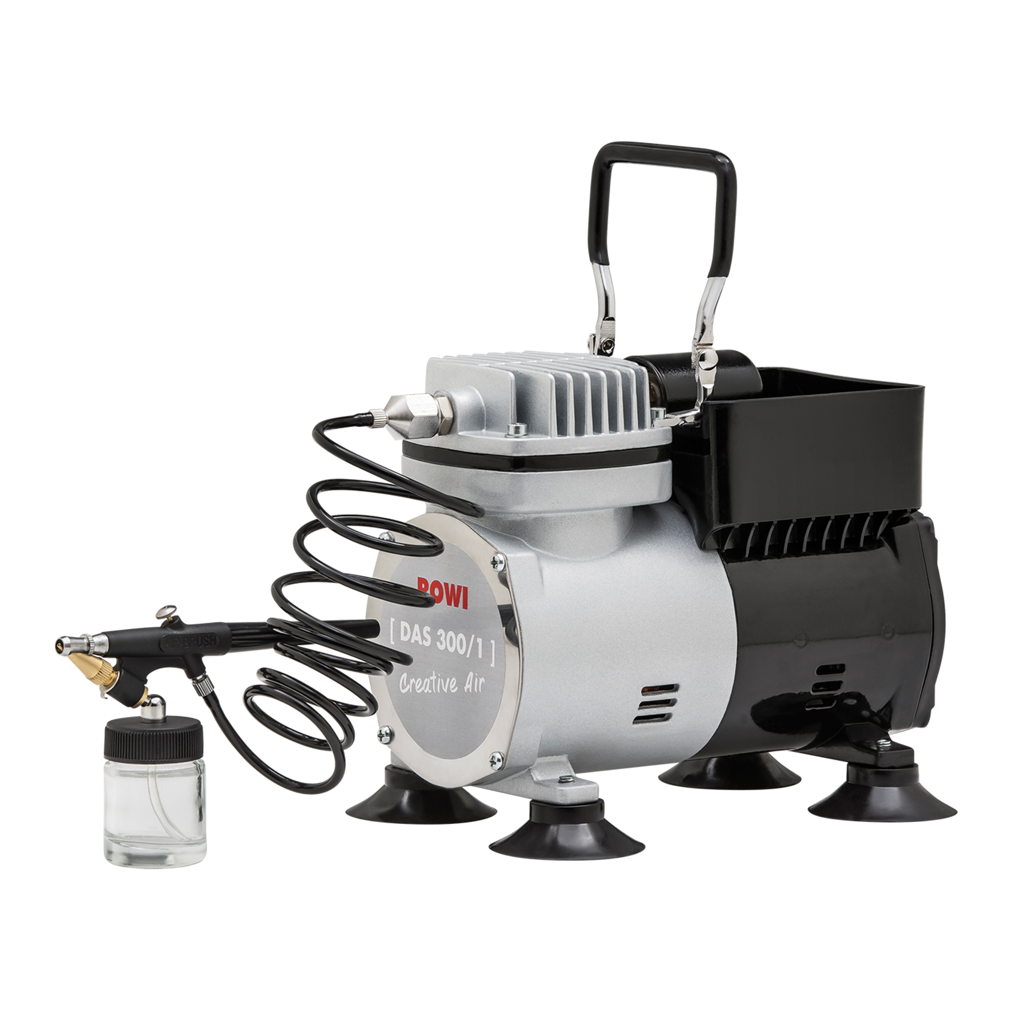 Rowi Airbrush-Kompressor 'DAS 300/1 Set Creative' 2,6 bar inklusive Zubehör