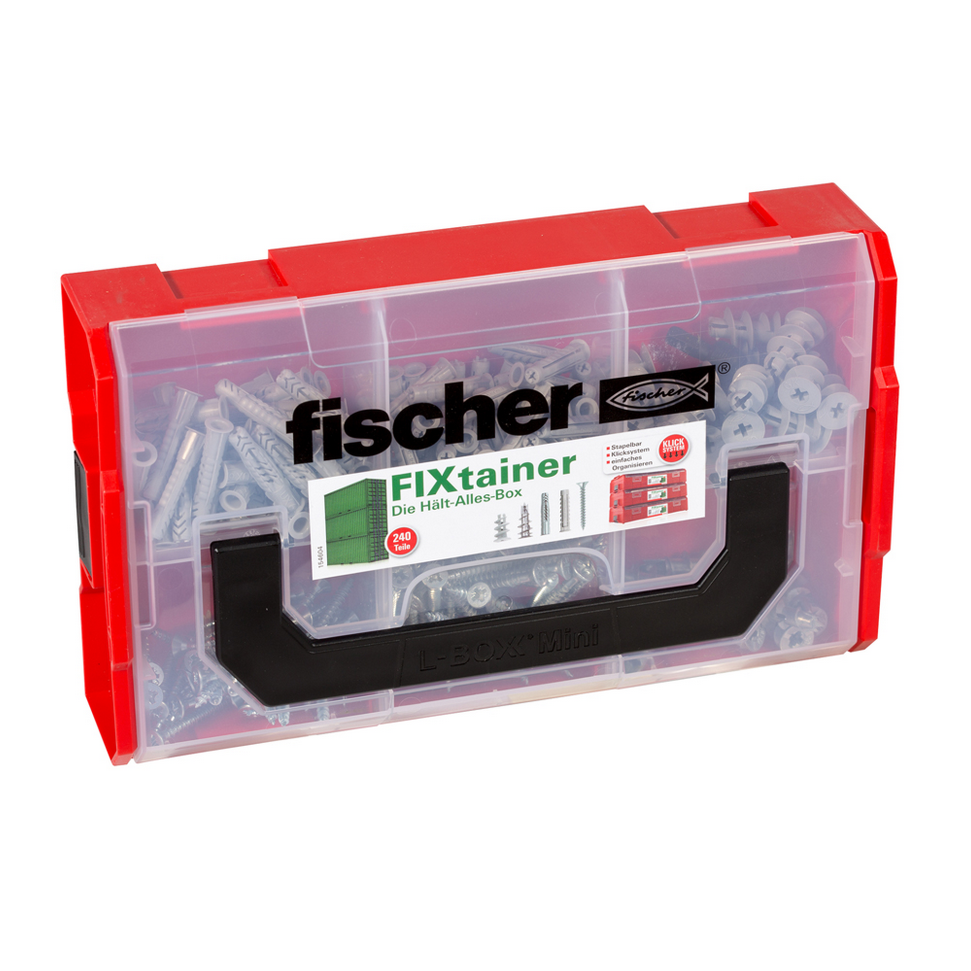 Fischer Dübel- und Schrauben-Box 'FIXtainer - Hält-Alles-Box' 240-teilig