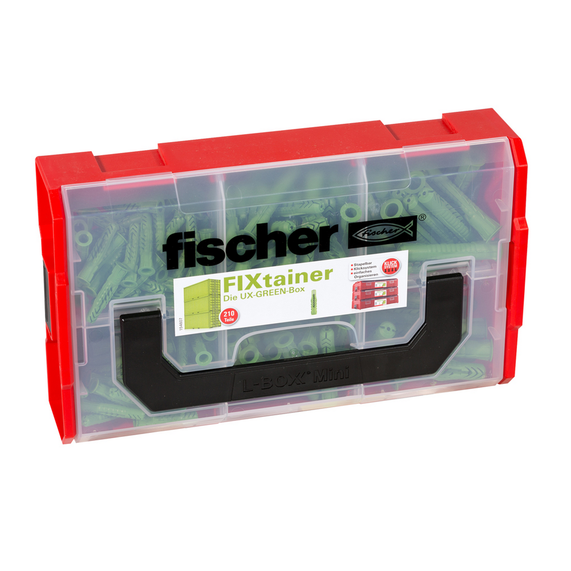 Fischer Dübel-Box 'FIXtainer - UX-Green-Box' 210-teilig