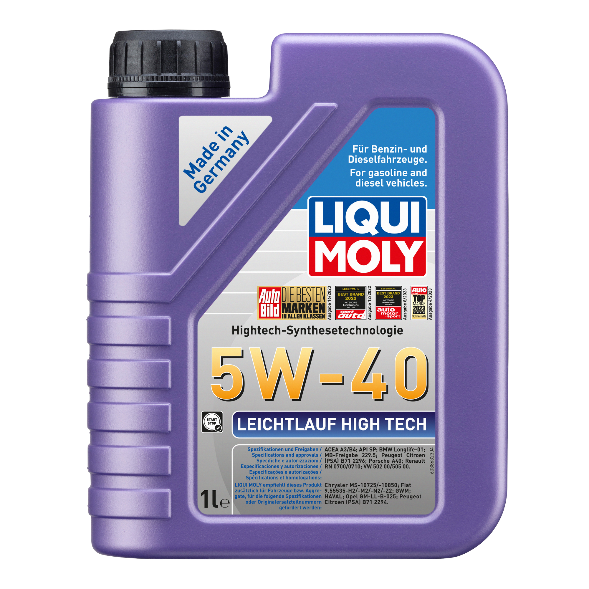 Liqui Moly Leichtlauf-Motoröl 'High Tech 5W-40' 1 l