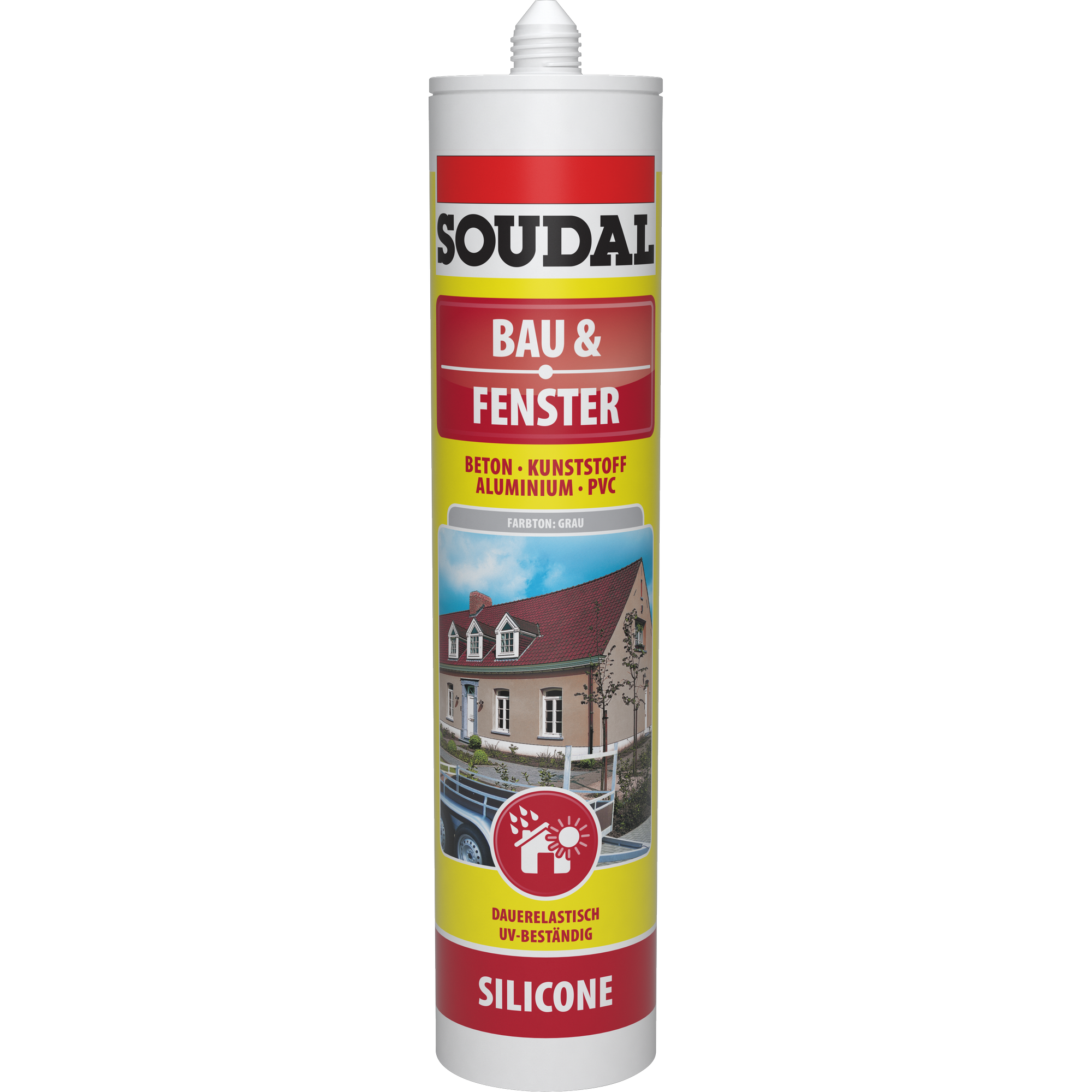 Silikon 'Bau & Fenster' grau 300 ml