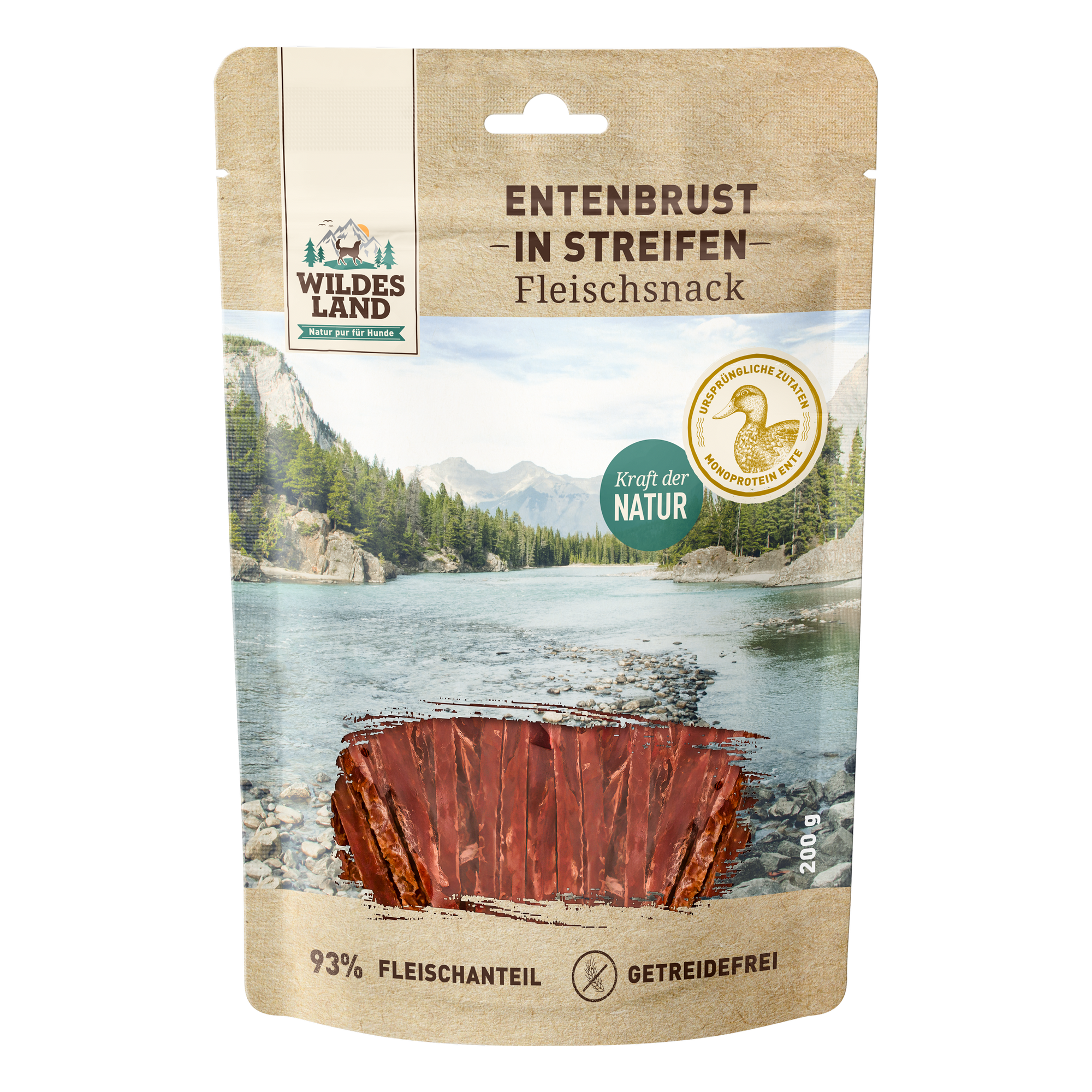 Wildes Land Hundesnack 'Fleischsnacks Entenbrust in Streifen' 200 g