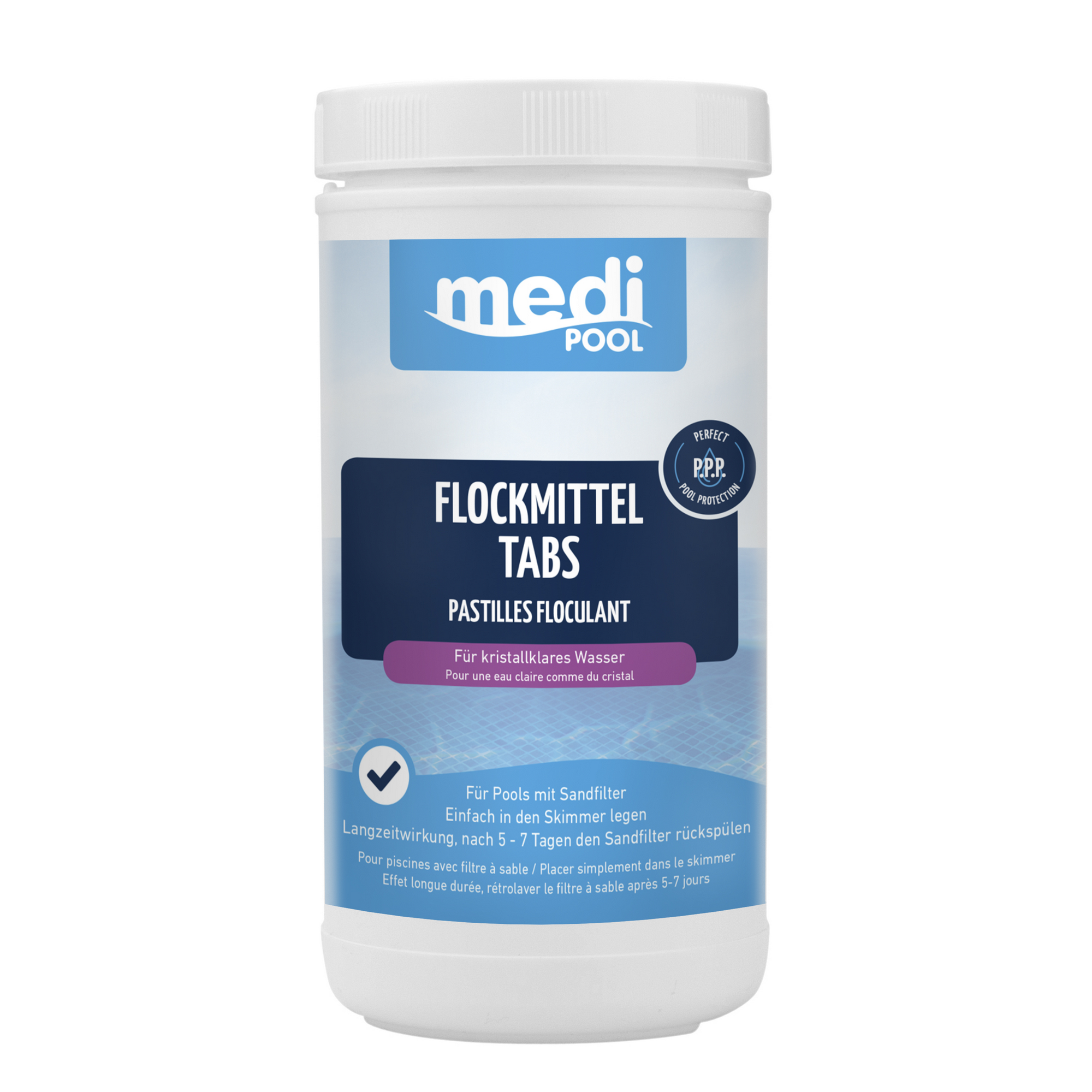 mediPOOL Flockmittel-Tabs 8 x 125 g, für Pools mit Sandfilter