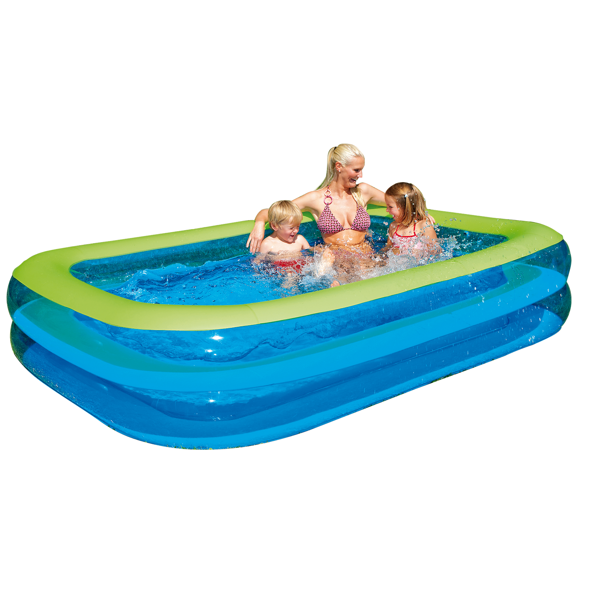 Happy People Planschbecken 'Family Pool' blau/grün 262 x 175 x 50 cm
