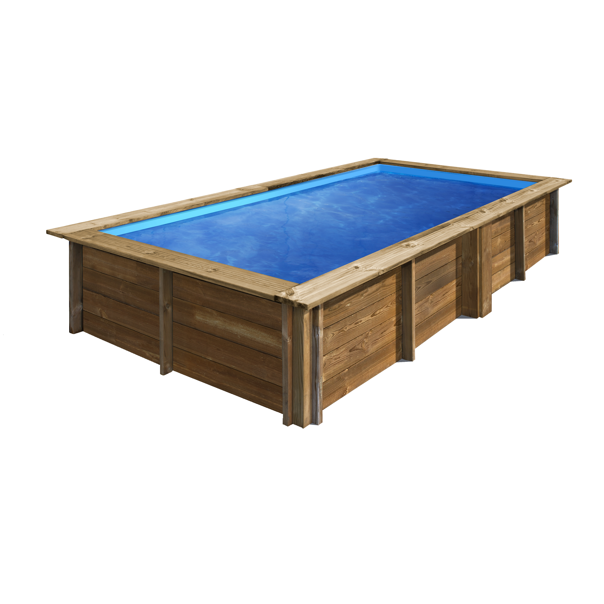 GRE Massivholzpool-Set ''Lemon' 375 x 200 x 68 cm mit Leiter und Sandfilter