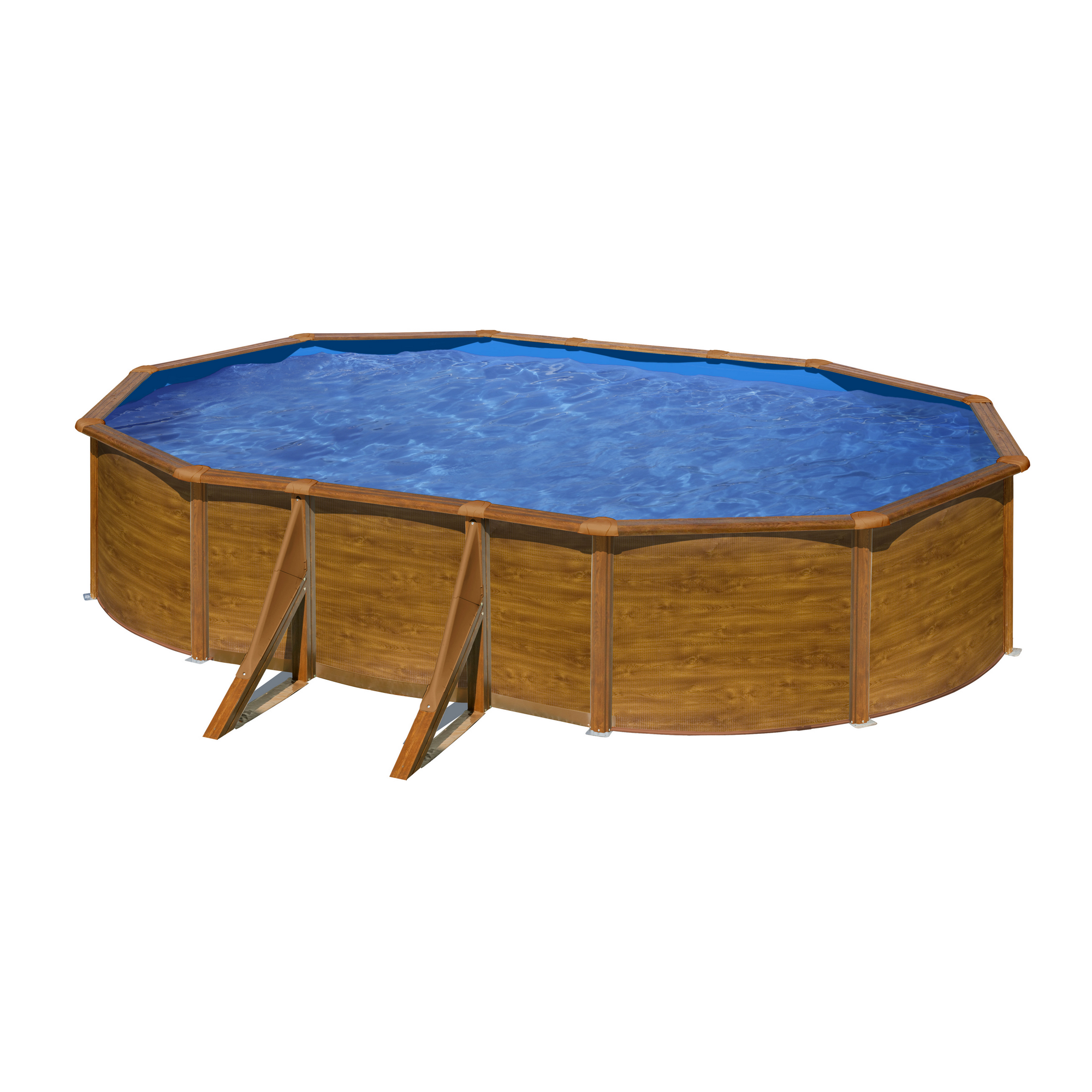 GRE Stahlwandpool 'Sicilia' 500 x 300 x 120 cm mit Sicherheitsleiter und Kartuschenfilter
