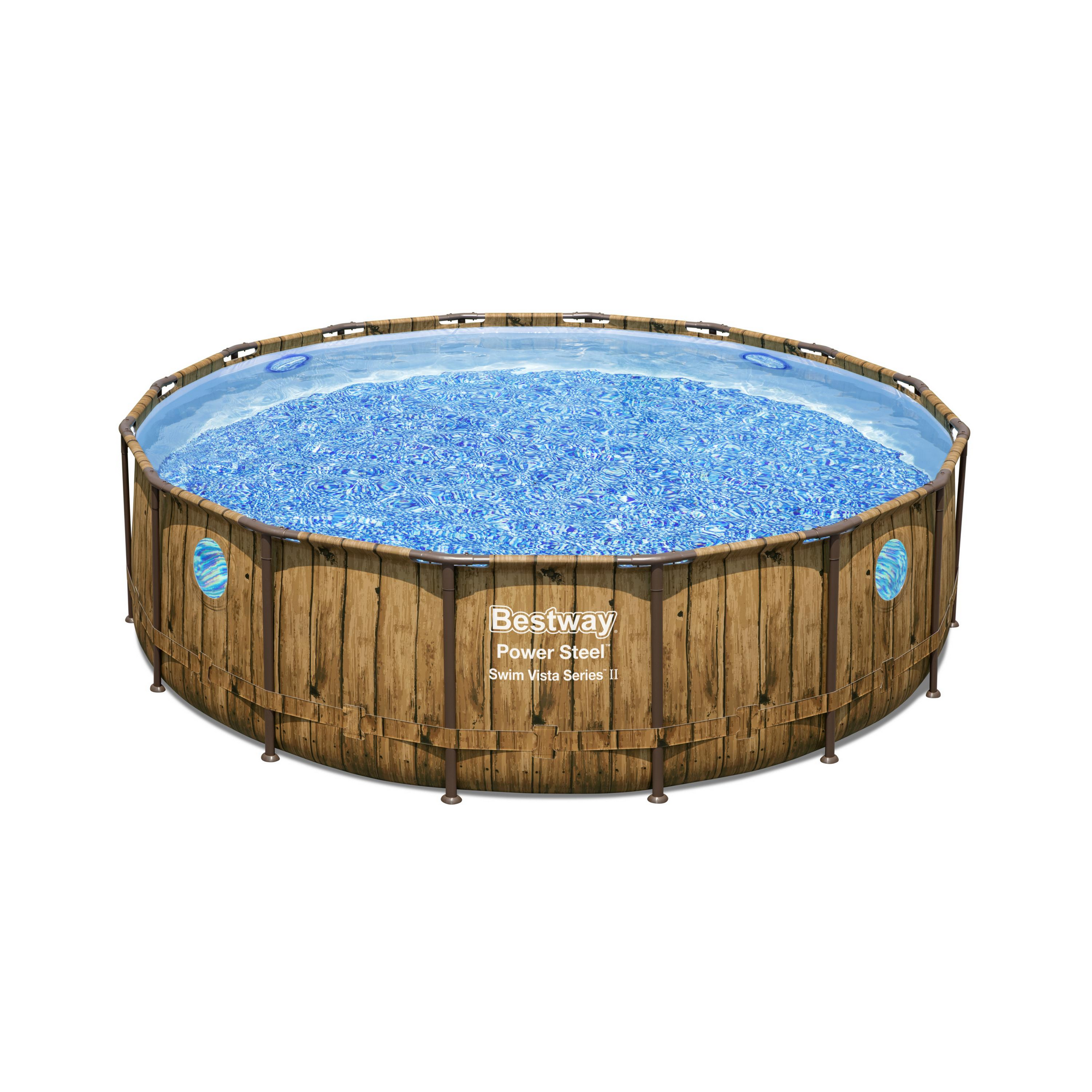 Bestway Frame-Pool 'Power Steel Swim Vista Series' Ø 488 x 122 cm mit Filterpumpe