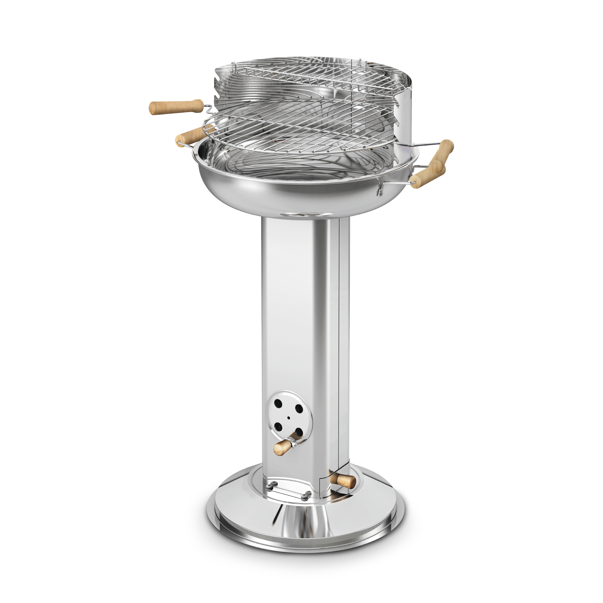 toom Holzkohlegrill Edelstahl Ø 39 x 77 cm