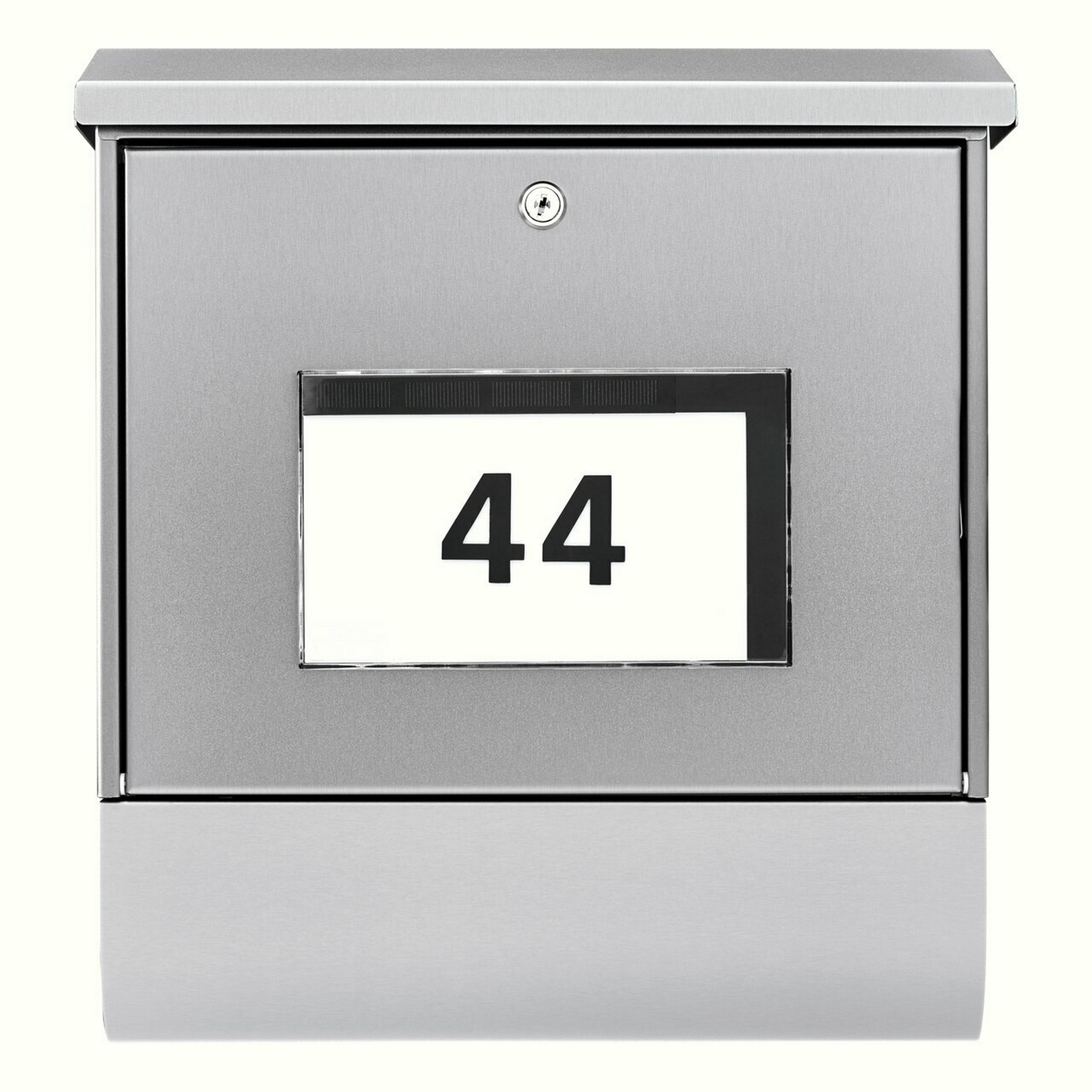Burg-Wächter Solar-Briefkasten 'Malaga 4400 NI' edelstahlfarben 37,7 x 42 x 11,5 cm