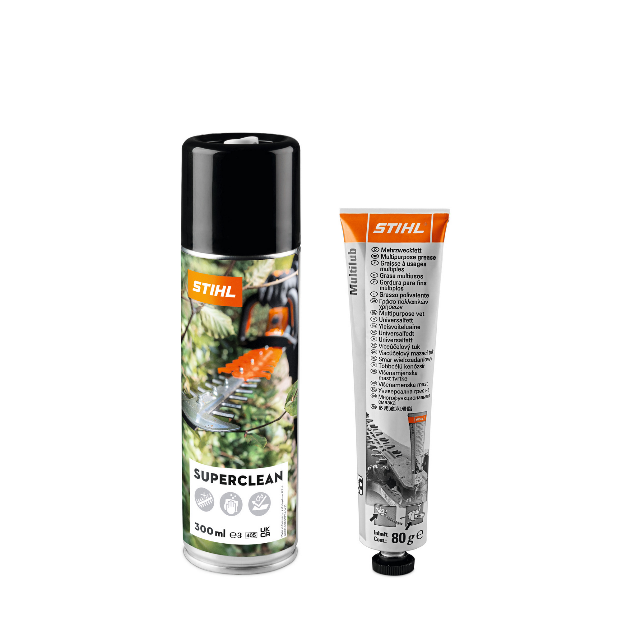 Stihl Reinigungs- und Pflegemittel-Set 'Care & Clean Kit HS Plus' 2-teilig
