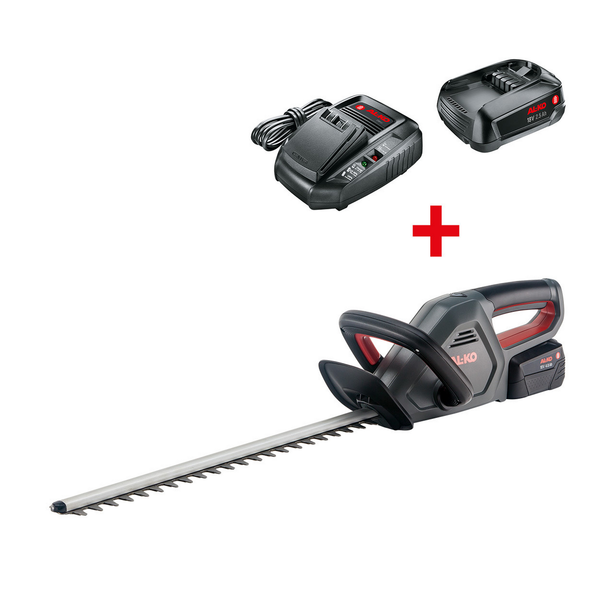 AL-KO Akku-Heckenschere 'HT 1845 Set' 45 cm 18 V mit Akku und Ladegerät