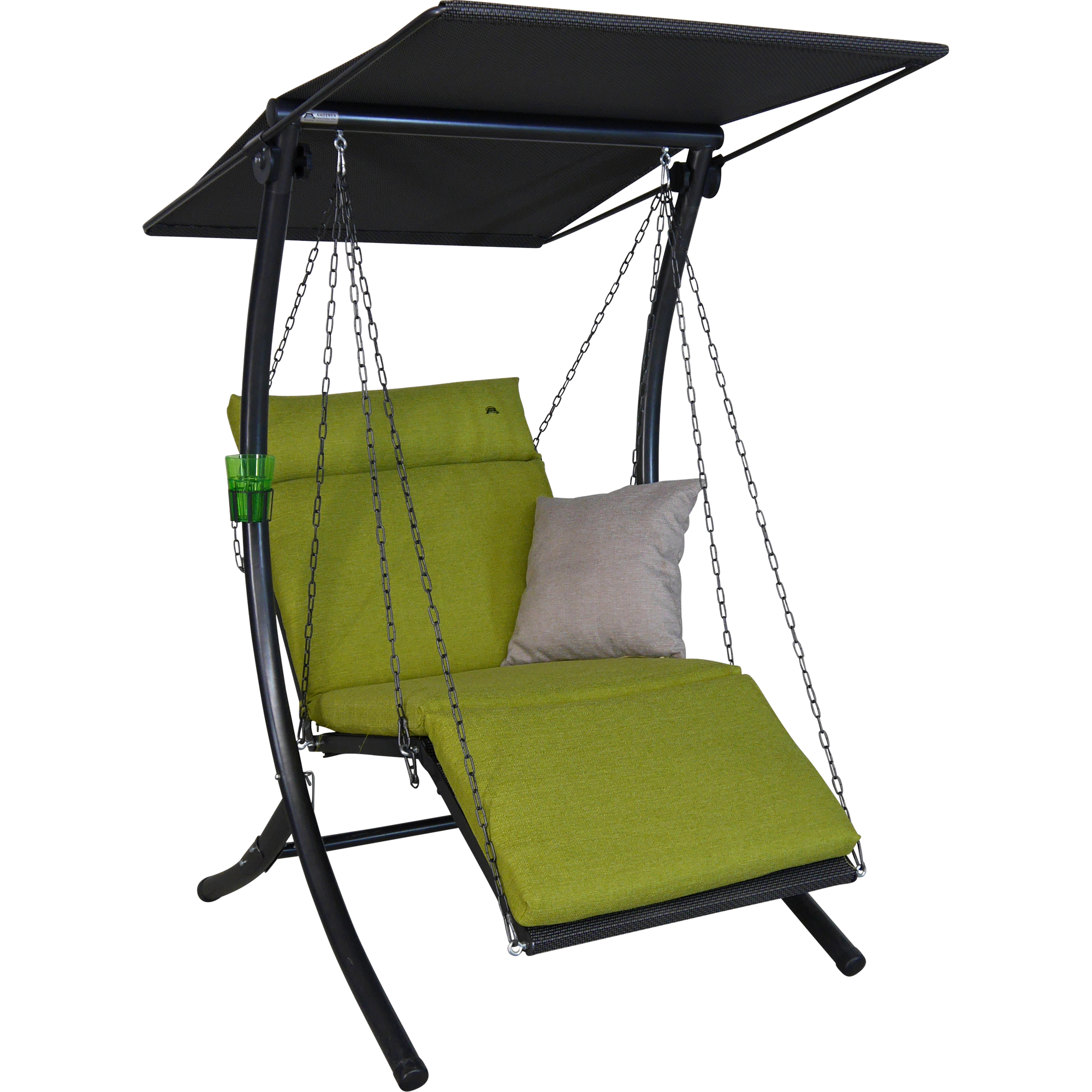 Angerer Freizeitmöbel Hollywoodschaukel 'Swing' 1-Sitzer grün 100 x 210 x 145 cm
