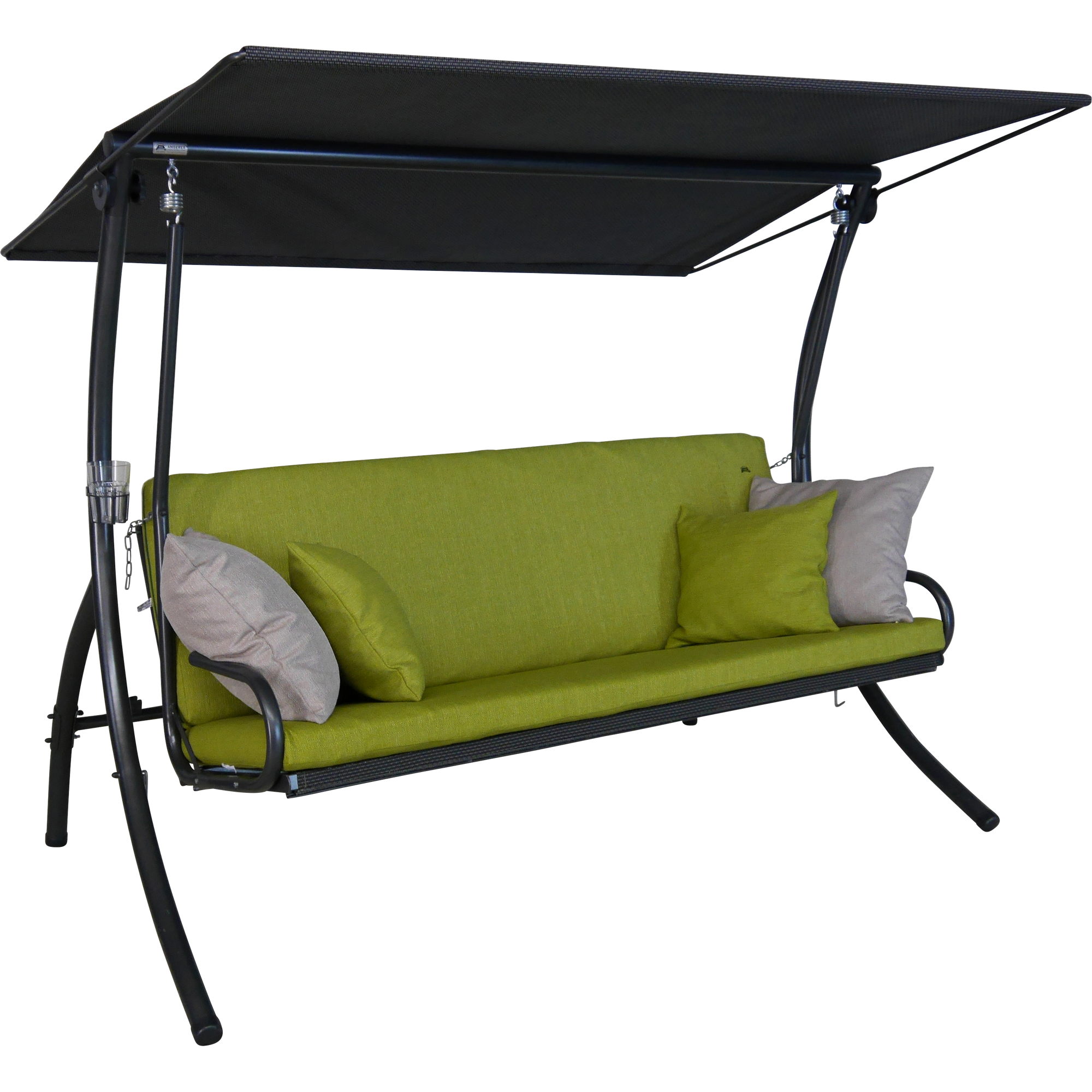 Angerer Freizeitmöbel Hollywoodschaukel 'Elegance Smart' 3-Sitzer grün 210 x 160 x 145 cm