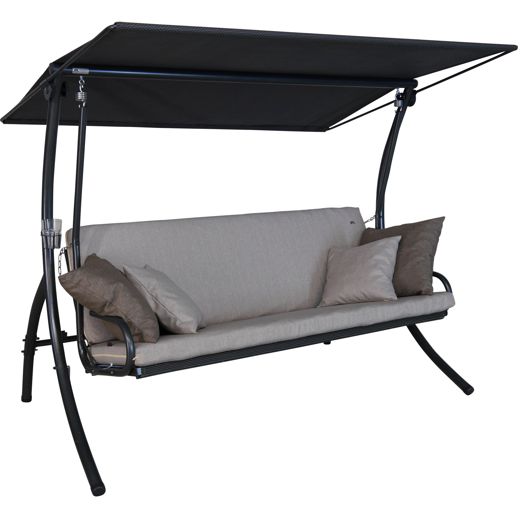 Angerer Freizeitmöbel Hollywoodschaukel 'Elegance Smart' sandfarben 3-Sitzer