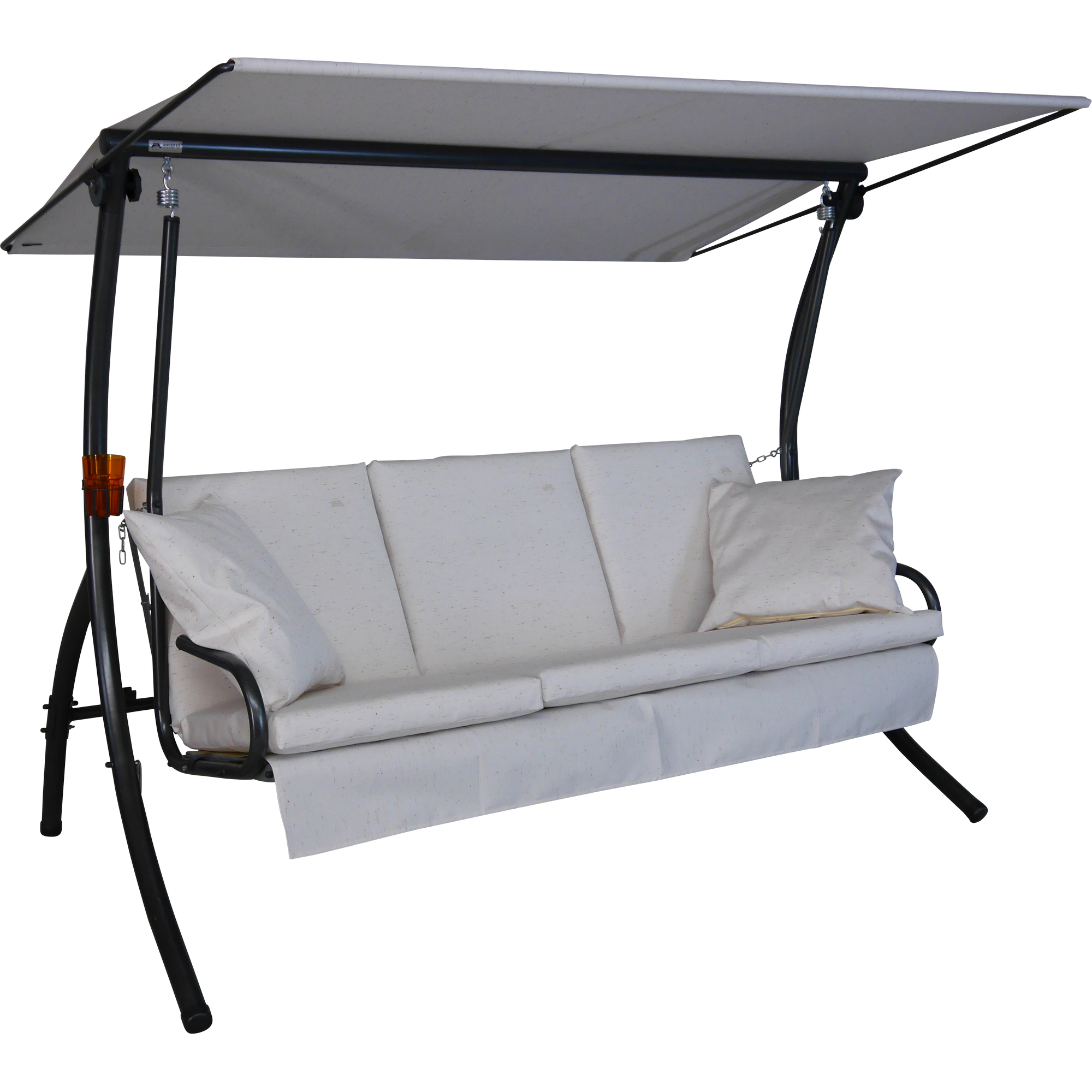 Angerer Freizeitmöbel Hollywoodschaukel 'Loft Sun' 3-Sitzer beige 210 x 160 x 145 cm