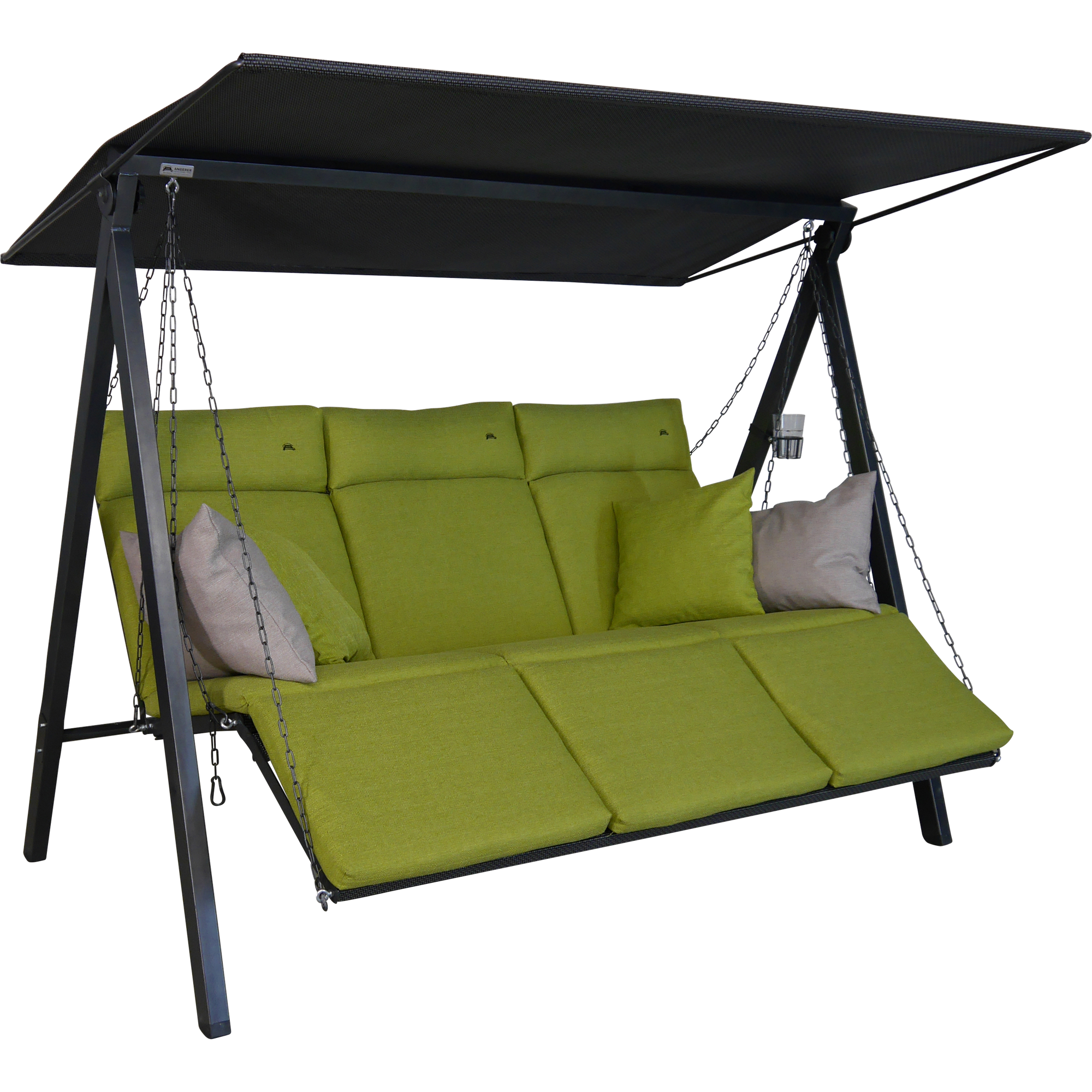 Angerer Freizeitmöbel Hollywoodschaukel 'Lounge Smart' 3-Sitzer grün 210 x 160 x 145 cm
