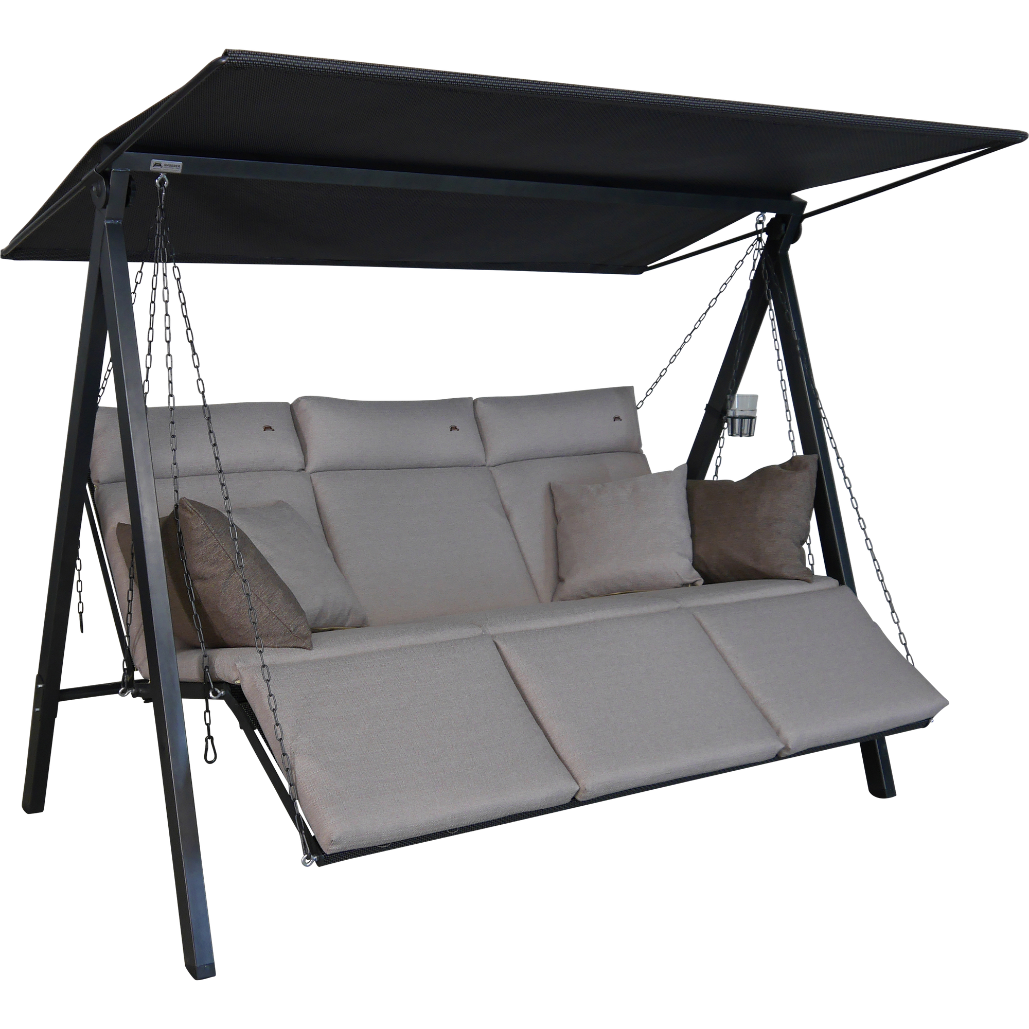 Angerer Freizeitmöbel Hollywoodschaukel 'Lounge Smart' 3-Sitzer beige 210 x 160 x 145 cm