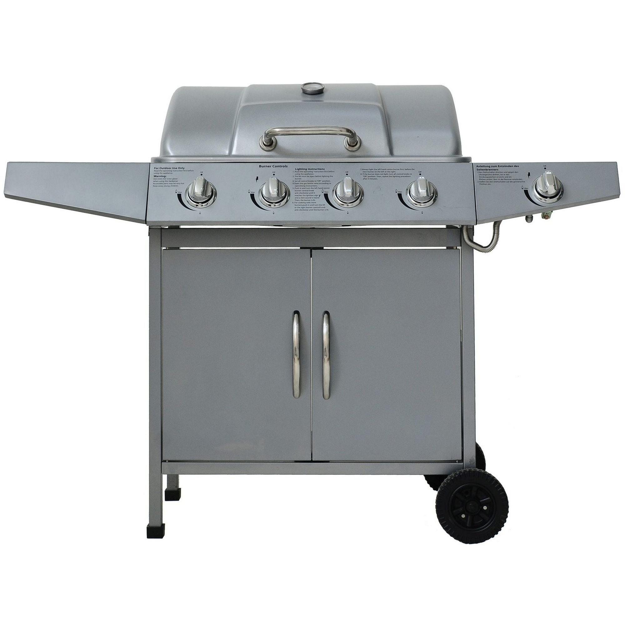 El Fuego Gasgrill 'Dayton' silbern 97 x 127,5 x 53 cm