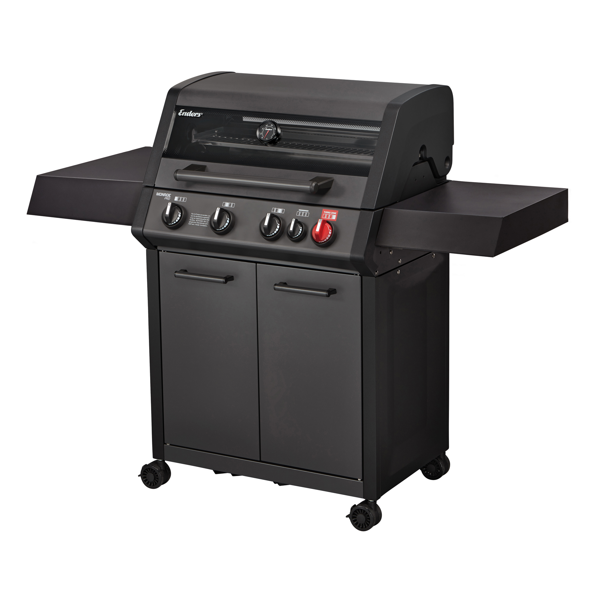 Enders Gasgrill 'Monroe ProX 4 SIR Turbo Shadow' schwarz 153,5 x 58 x 118,5 cm