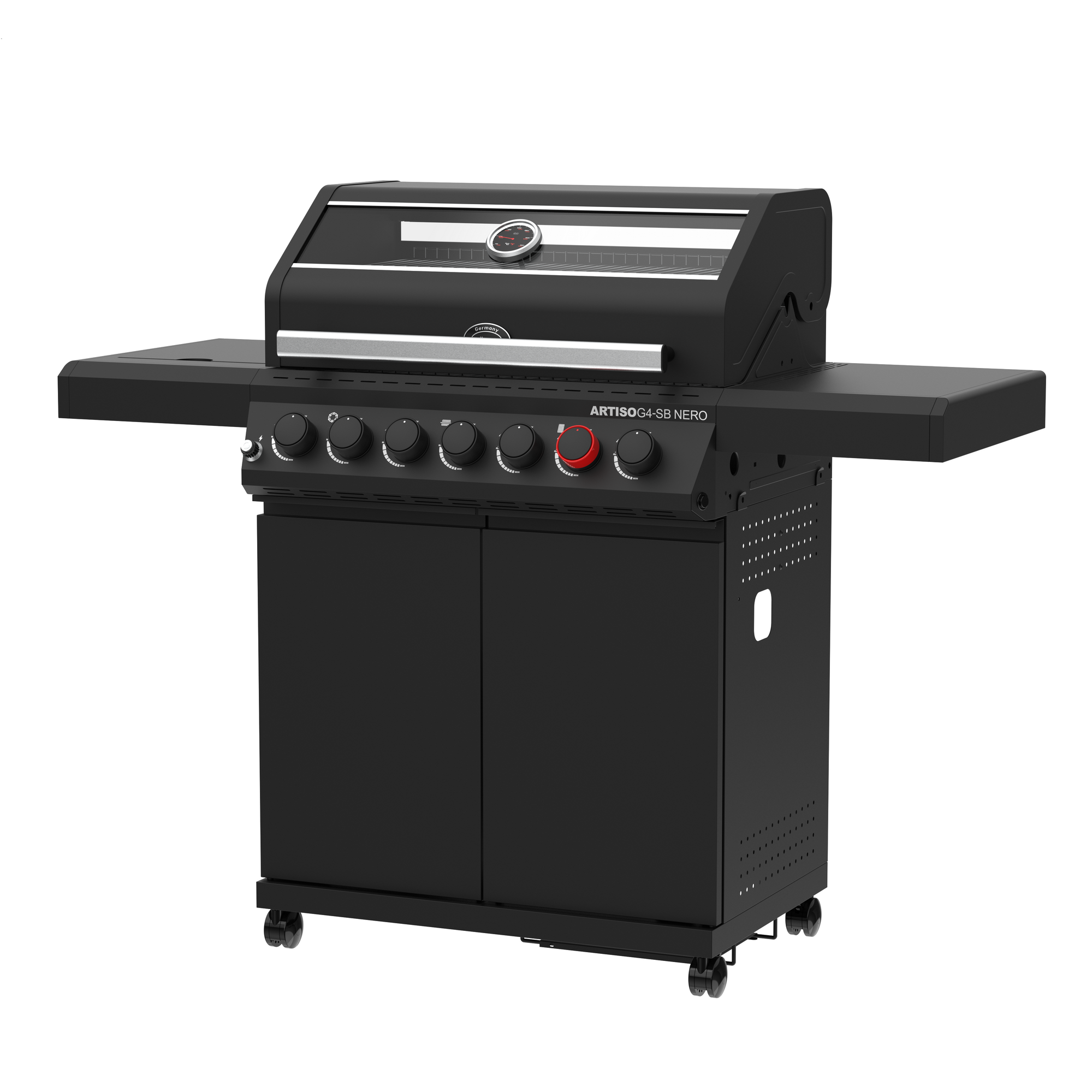 Rösle Gasgrill 'Artiso G4-SB Nero' schwarz 139 x 114,5 x 53 cm