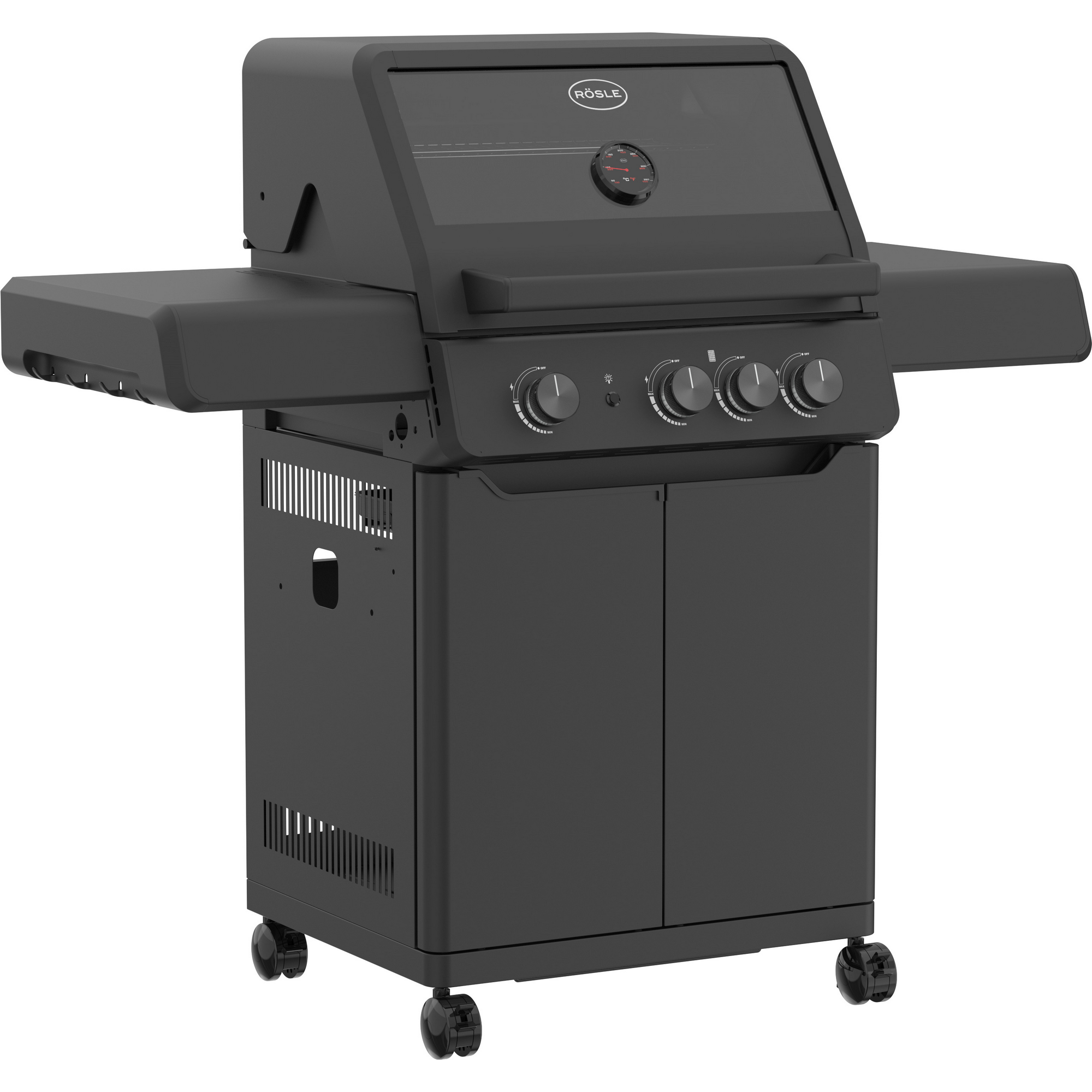 Rösle Gasgrill 'Allflame Peer 3' schwarz 127 x 118 x 61 cm