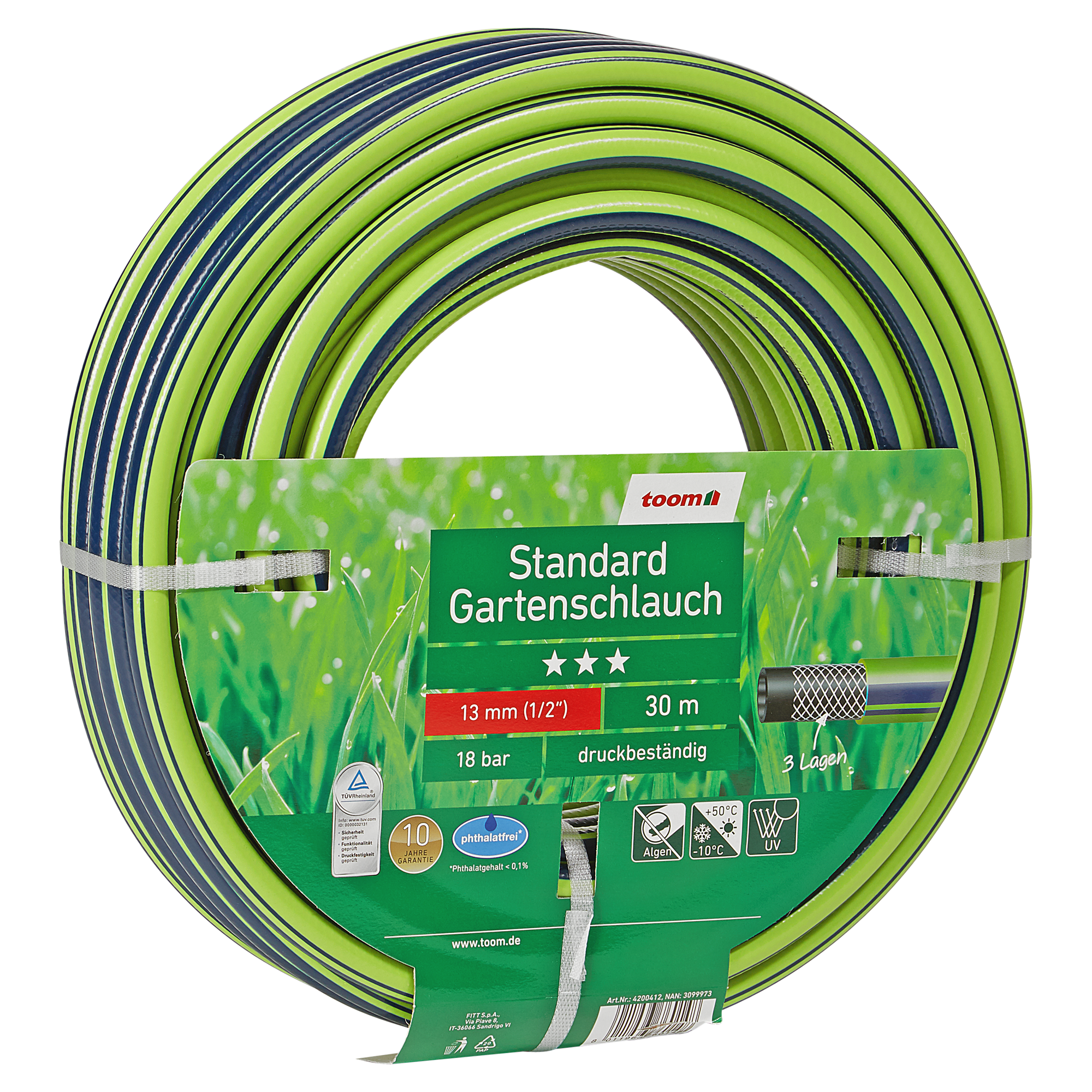 toom Gartenschlauch 'Standard' Ø 13 mm (1/2'), 30 m