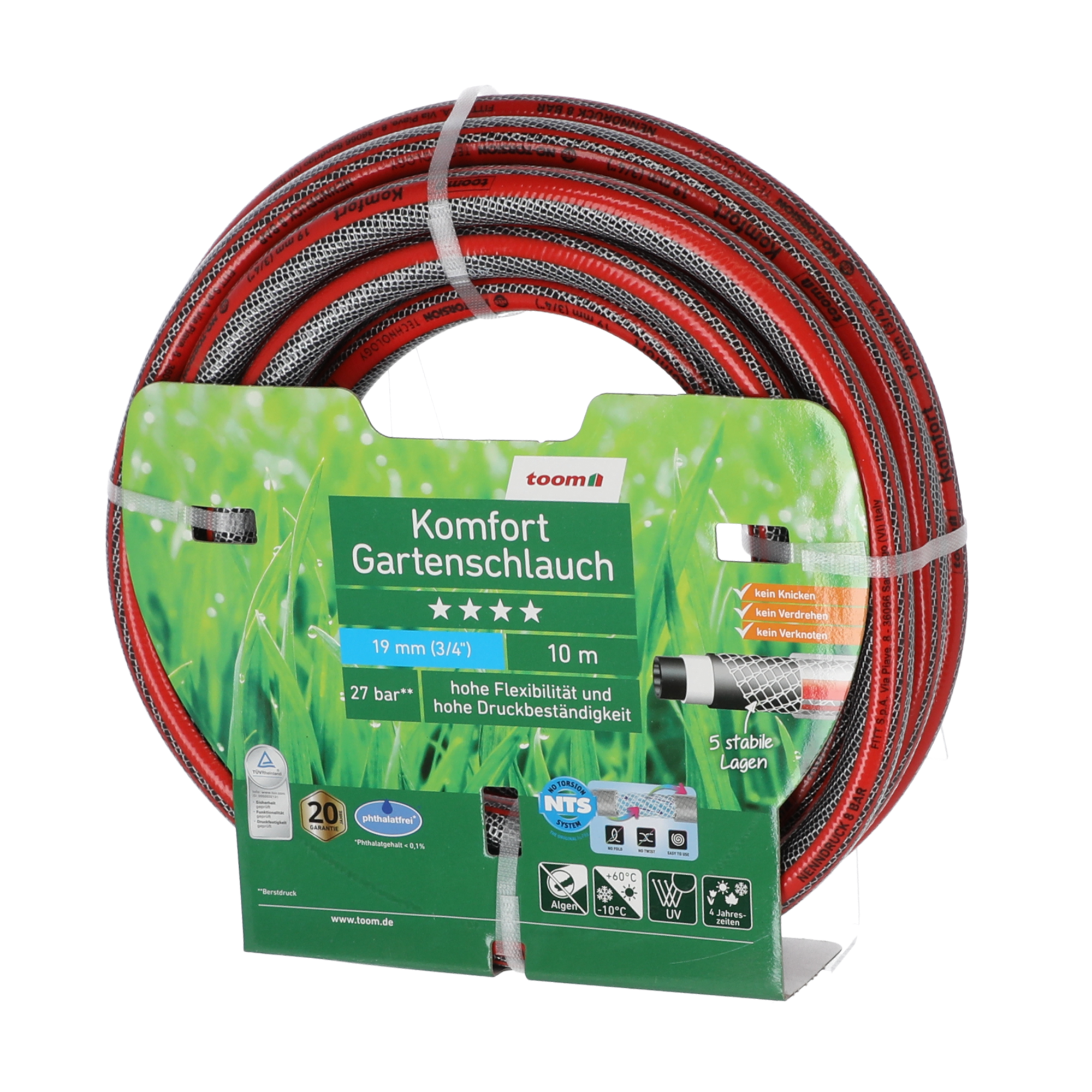 toom Gartenschlauch 'Komfort' Ø 19 mm (3/4') 10 m
