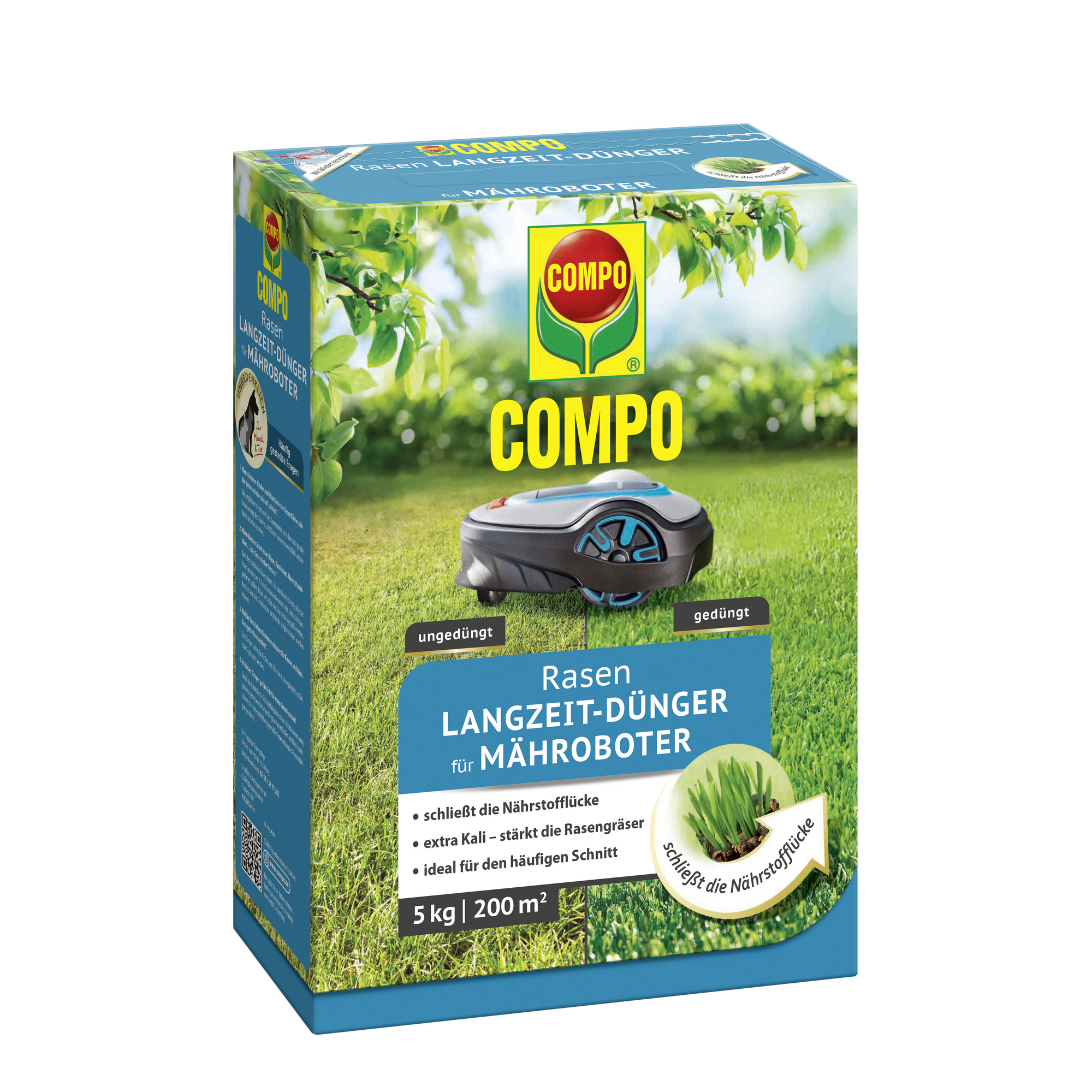 Compo Rasen Langzeit-Dünger für Mähroboter 5 kg